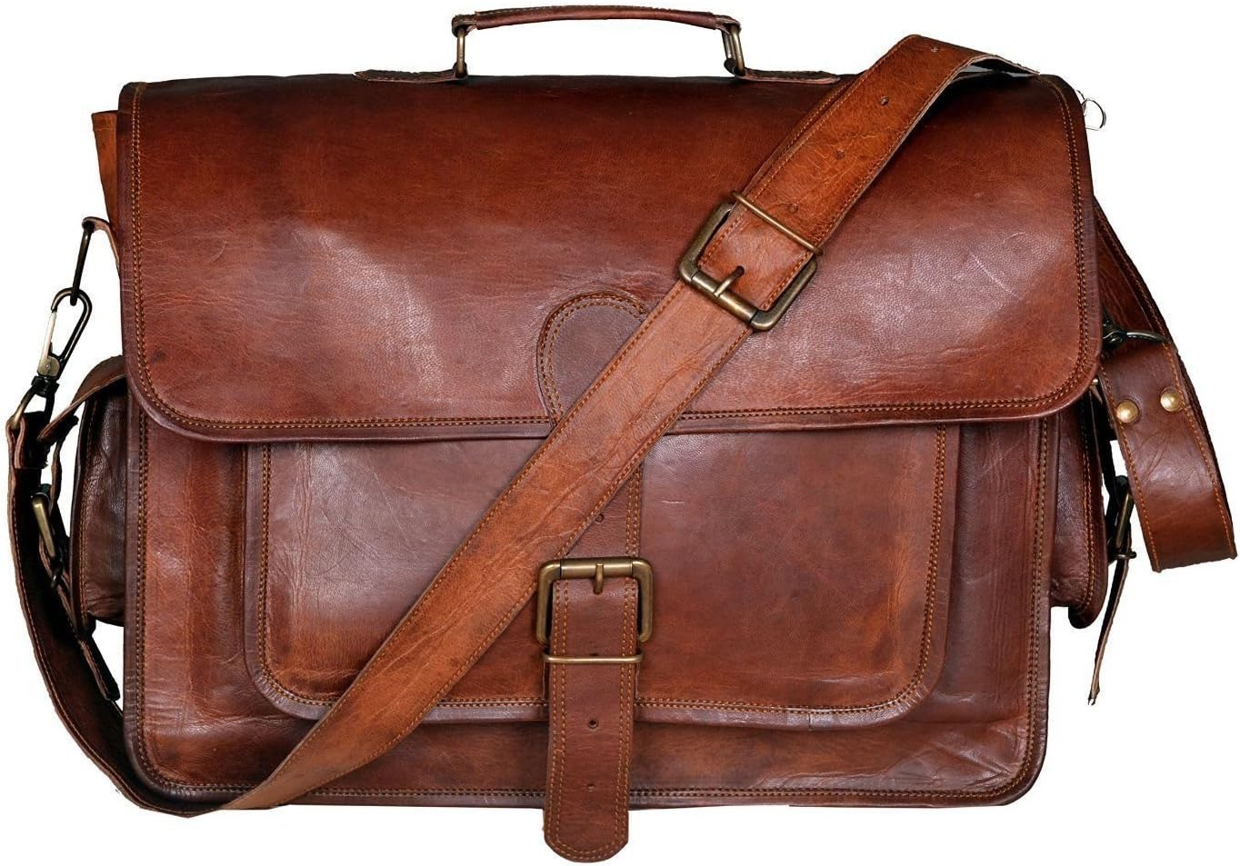 american blue16" Leather Laptop Messenger Office Briefcase Handbag For Men's And Women 12"X16" Product Name