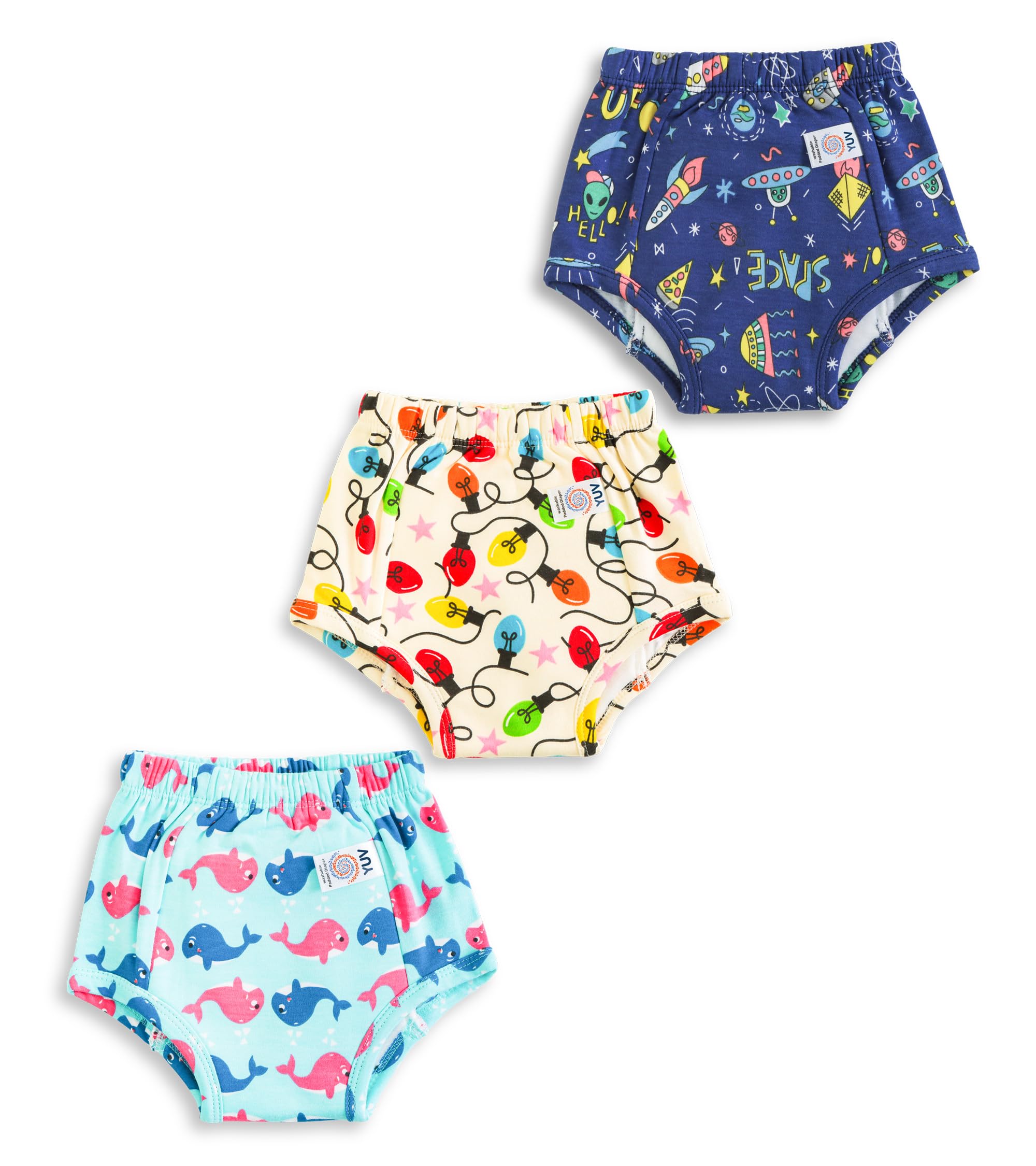 YUV 100% Cotton Padded Underwear for Baby Toddler Boys and Girls, Pack of 3-picture-17