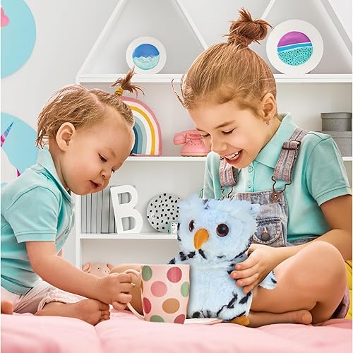 Miniatura 5 de Puzzled DolliBu - Animal de peluche de búho de peluche, suave búho blanco nieve, adorable juguete de peluche de búho para jugar, lindo regalo para