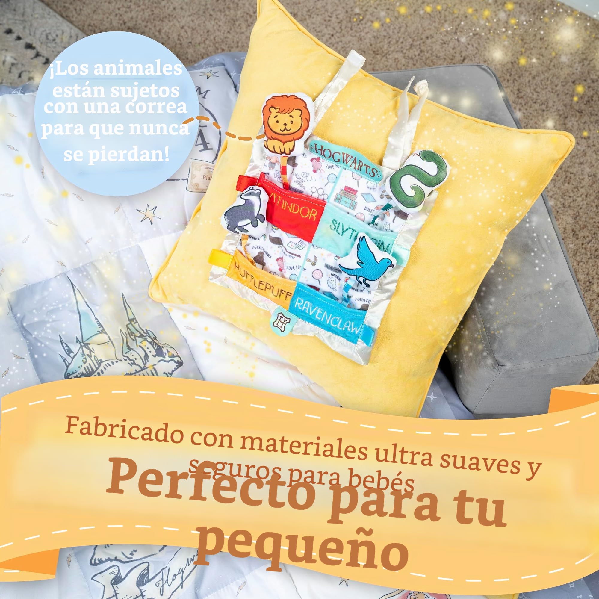Kids Preferred Harry Potter Hogwarts House Peek a Boo On The Go - Manta de Seguridad para recién Nacidos, bebés y niños pequeños