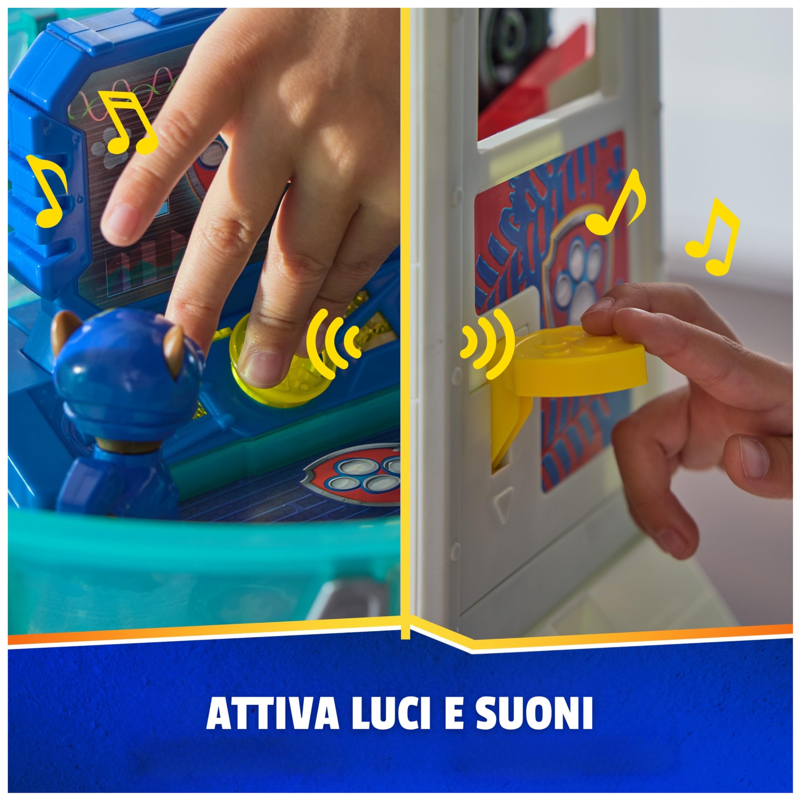 Paw Patrol, Quartier Generale Superloop, Set di Gioco con Luci e Suoni, 3+ | 6 Veicoli, Effetti Sonori, Torre Di 1 Metro Di Altezza, Personaggio Chase e Auto Di Pattuglia, Centro Di Comando