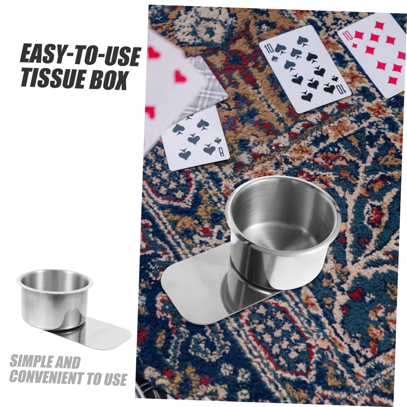 Unomor Metal Drink Can Stand for Table Cup Holder Clip Stainless Steel Bottle Supply Holder