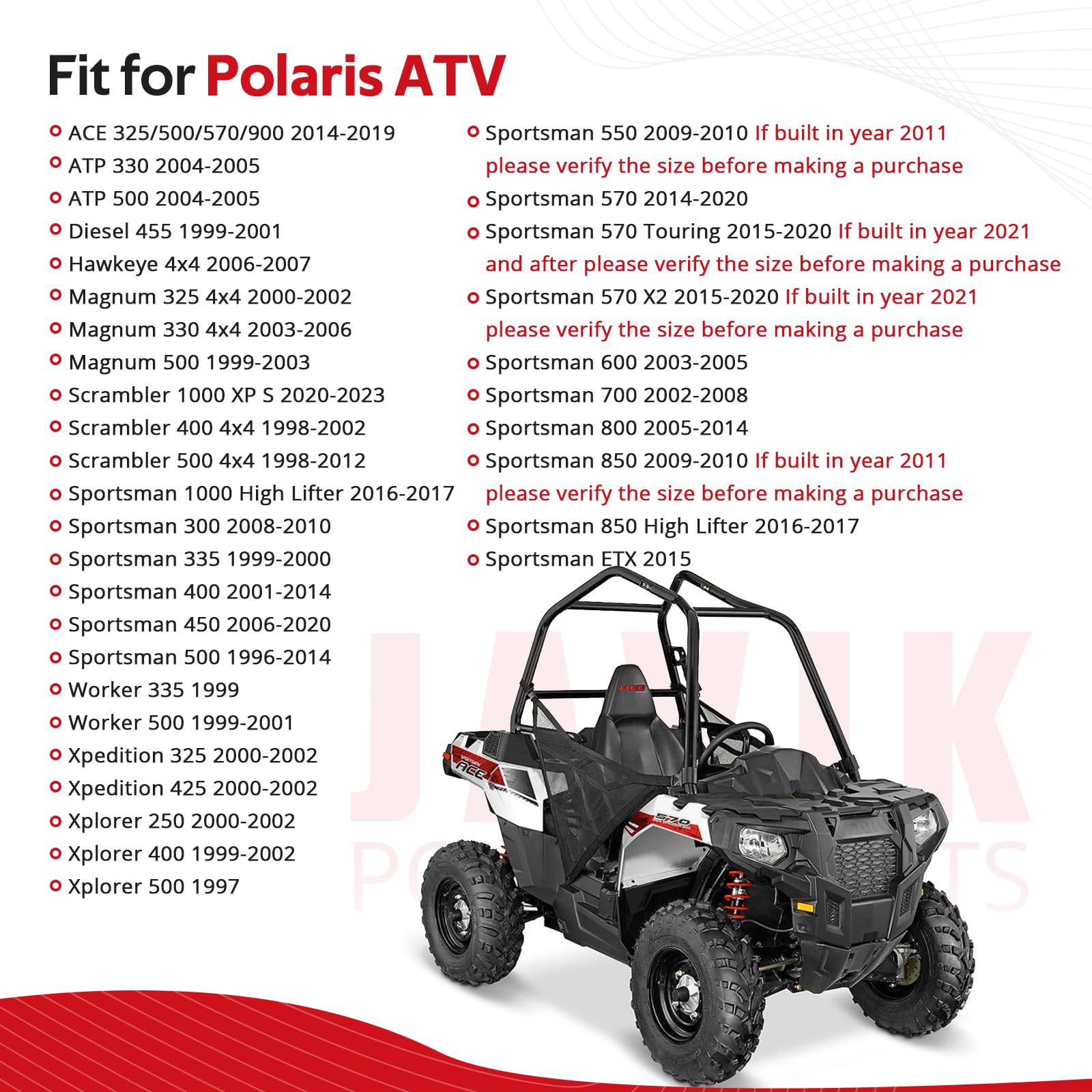 Kit Giunto Cardanico (U-Joint) E Forcella Per Albero Di Trasmissione Anteriore Polaris Sportsman 300 335 400 450 500 X2
