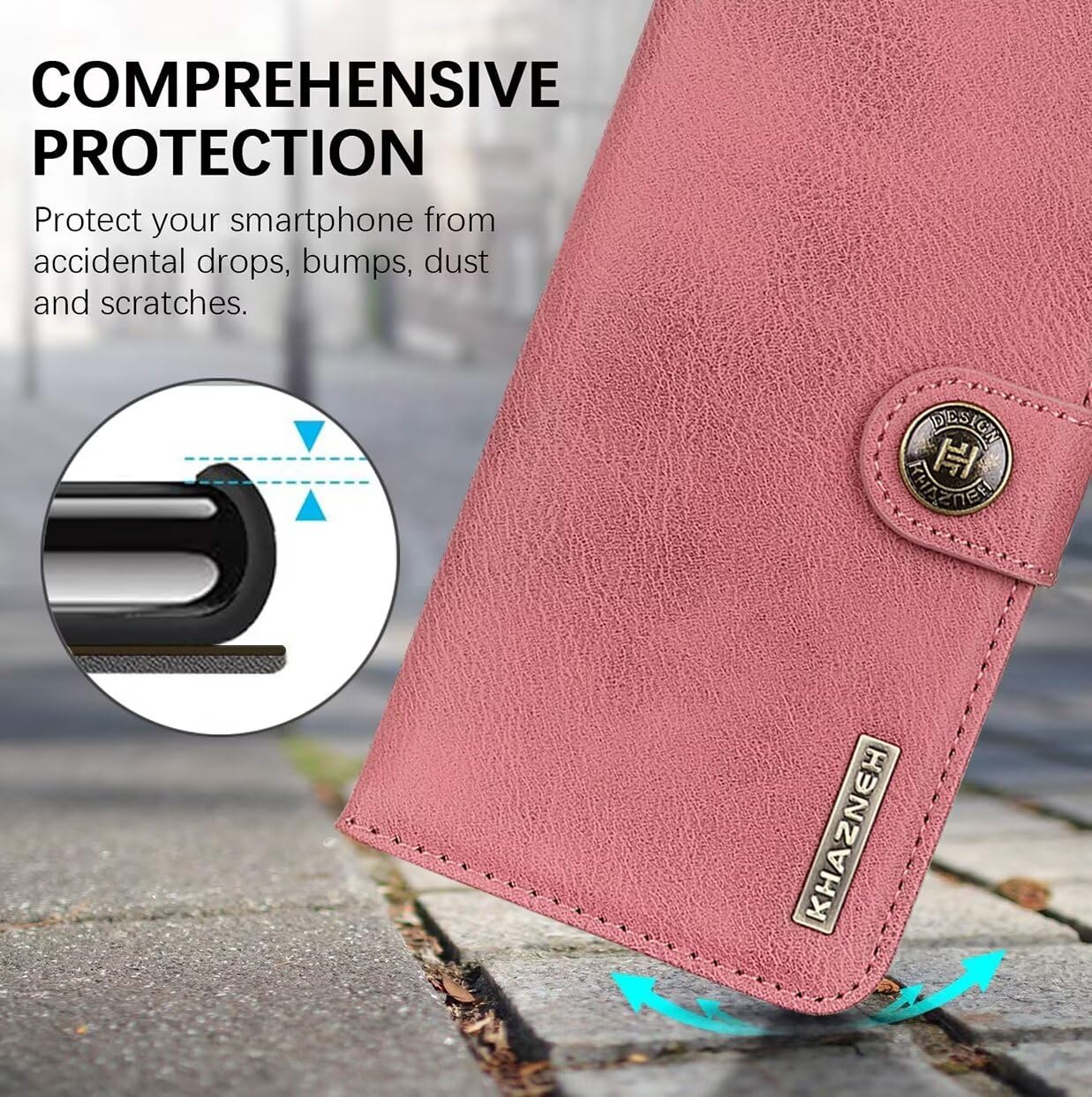 TOMYOU Cover Compatibile con Google Pixel 7 Pro, Premium Pelle Flip