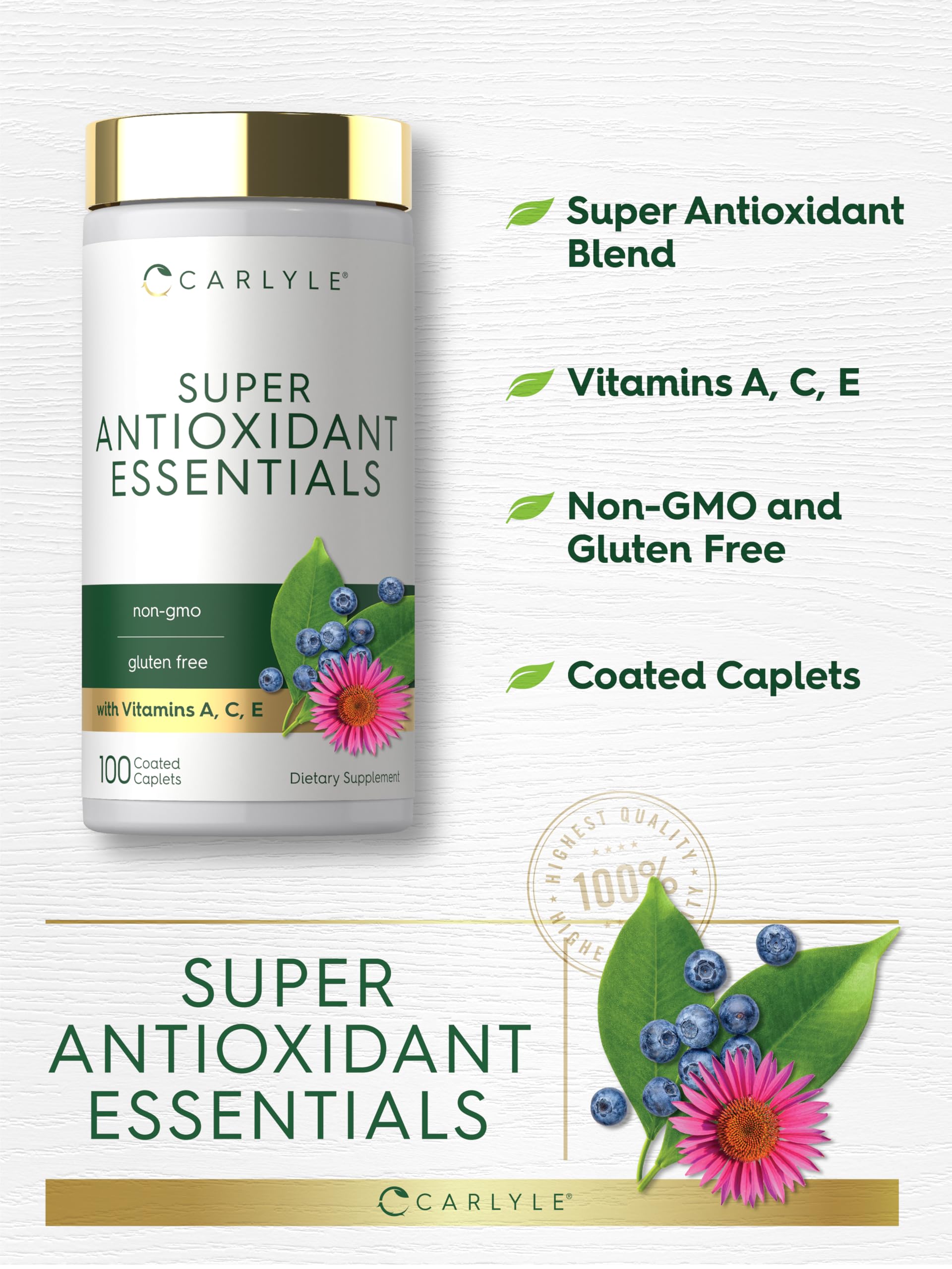 Carlyle Antioxidants Supplement | 100 Caplets | Nutritional Complex — Amazon image 4