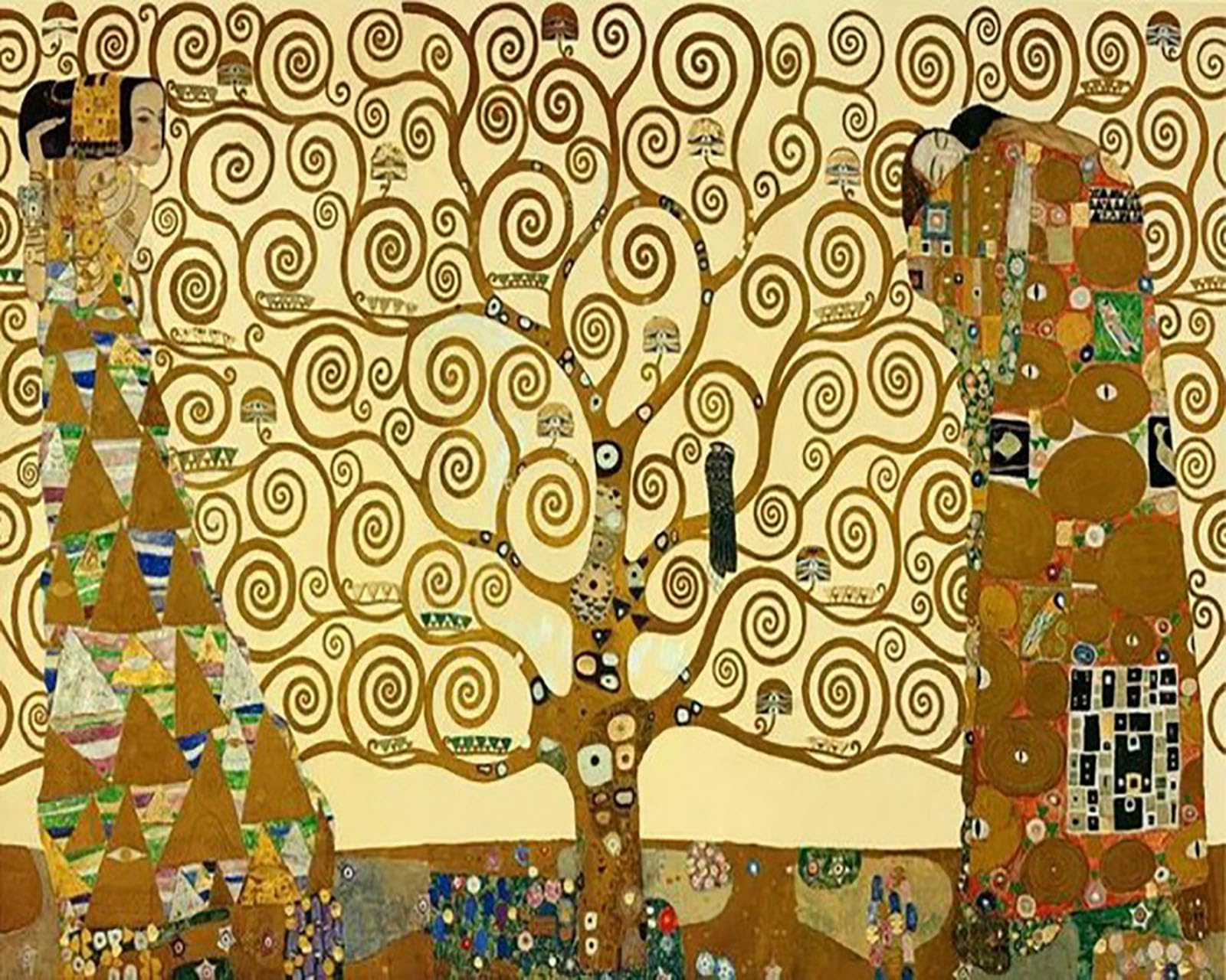 ZHXXFD Paint By Numbers for Adults Kids Beginners Landscape Famous Paintings with Frame 40X50CM The Tree of Life - Gustav Klimt,A8