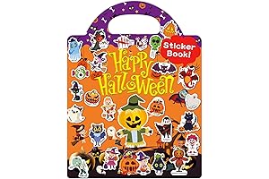 Benresive Halloween Reusable Sticker Book for Kids, Toddlers, Travel and Early Development