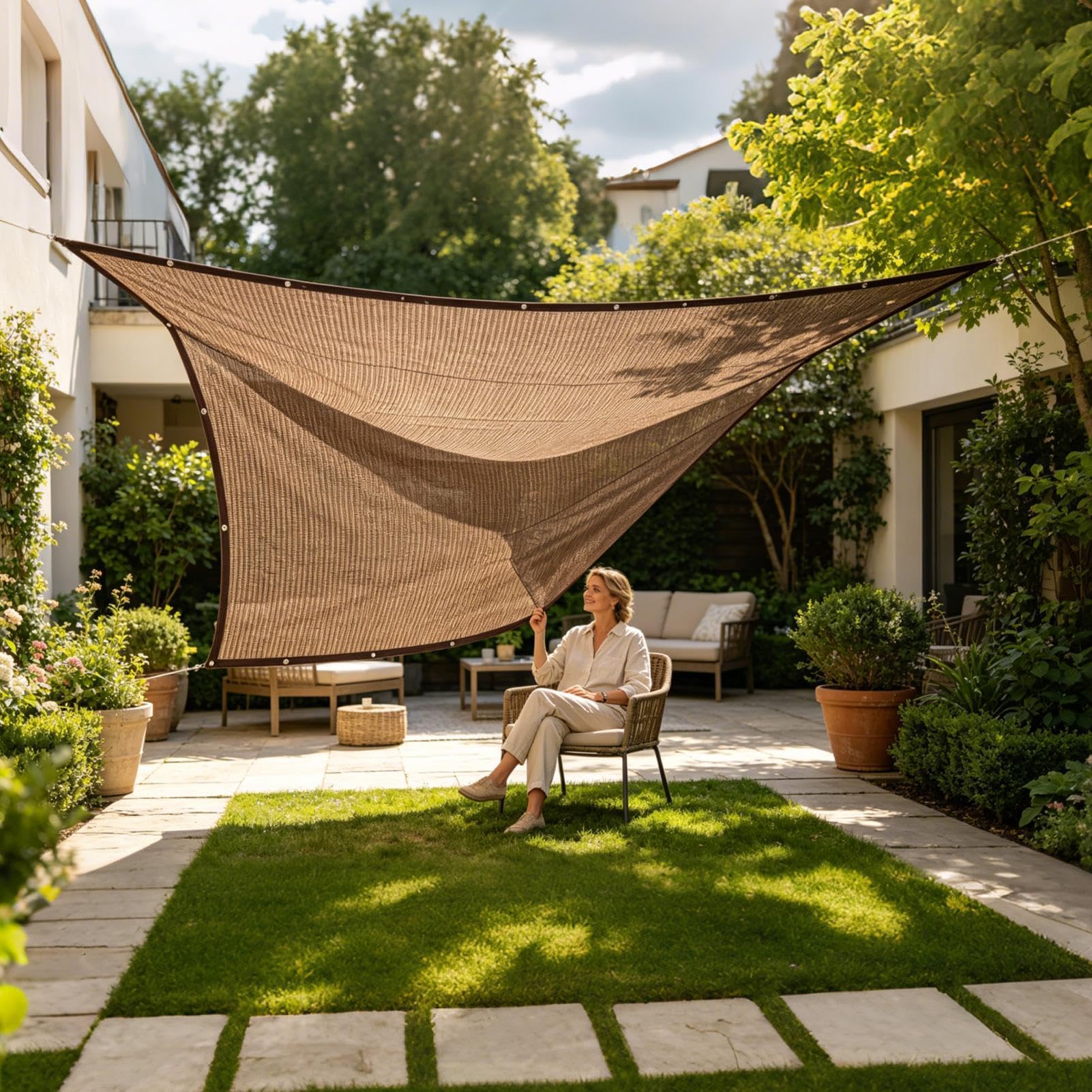 Telo ombreggiante, copertura in rete, rete solare, tettoia per esterni, per | Telo ombreggiante con copertura in rete e rete solare, crea un baldacchino esterno per giardini, ponti, fattorie, cucce