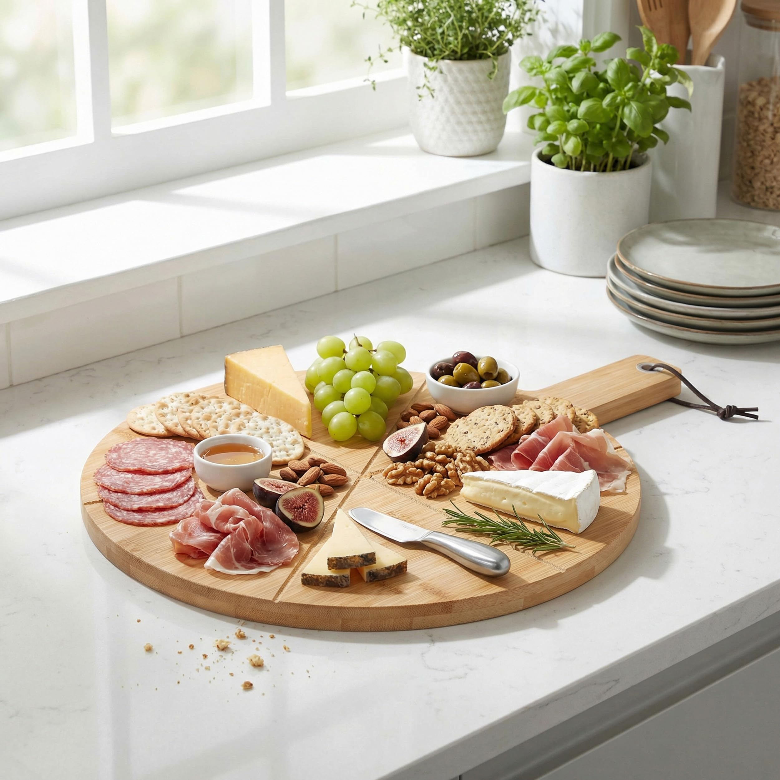 Salter Set tabla de pizza de bambú, redonda 30 cm, FSC®-Certified
