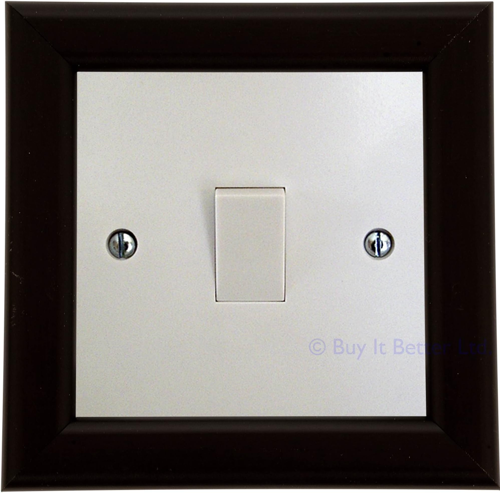 ElekTek Decorative Switch Surround Frame Cover Finger Plate Contemporary Satin Black