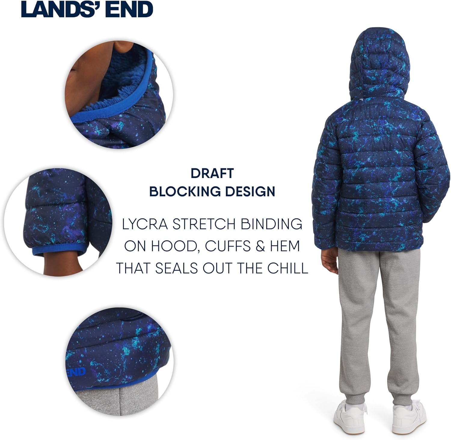 Lands' End Boys Reversible Faux Sherpa Lined Insulated Puffer Jacket - Image 5