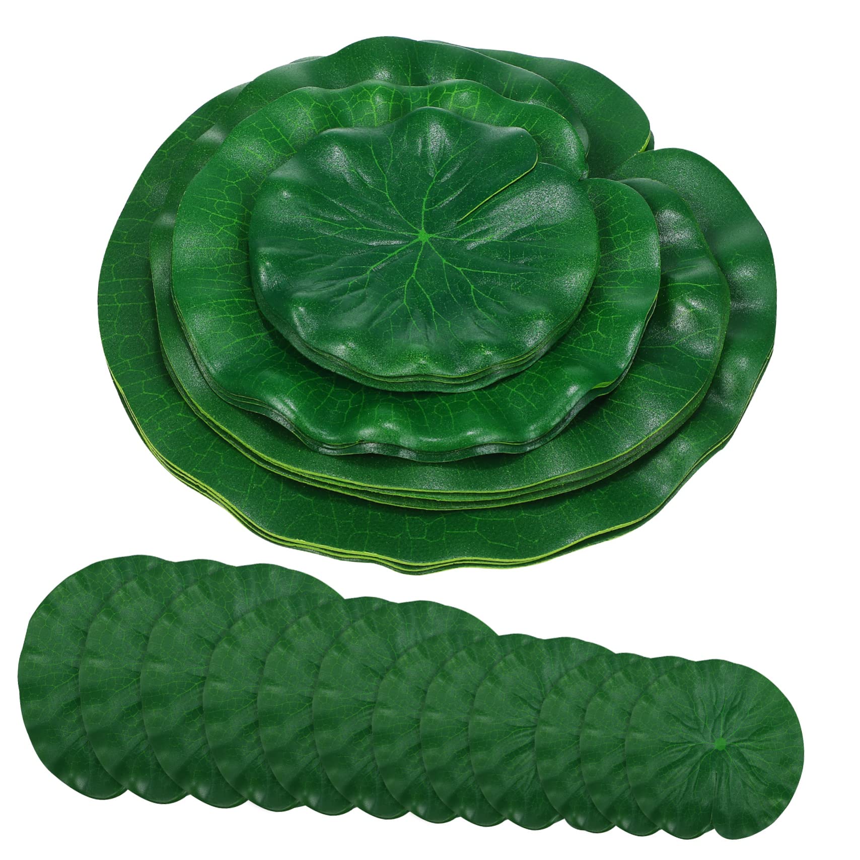 POPETPOP 5 Set Foglia Di Loto Simulata Falso Piscina Partire Piante D'acquario Galleggiante Accessori Per Laghetti Da Giardino Decorazione Dell'acquario Piante Acquatiche Eva 16 Pezzi * 5