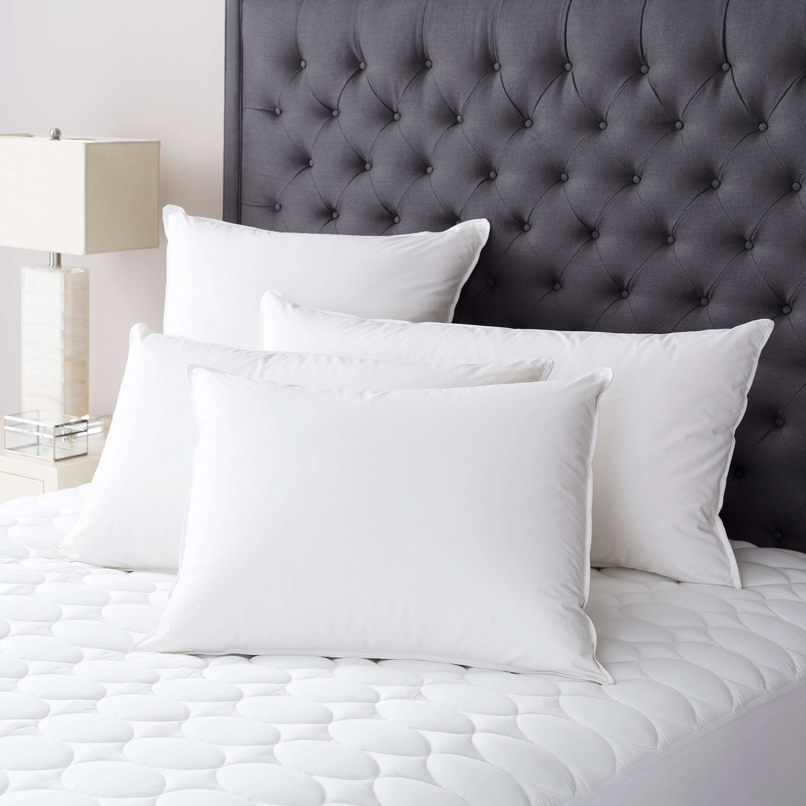 Pine Cone Hill Meditation Down Pillow Soft, King Feet, White Solid Pattern