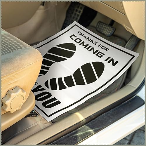 Miniatura 5 de 500 tapetes de papel impermeables para automóvil, almohadillas desechables cubiertas de película de plástico para suministros de vehículos (22 x 17