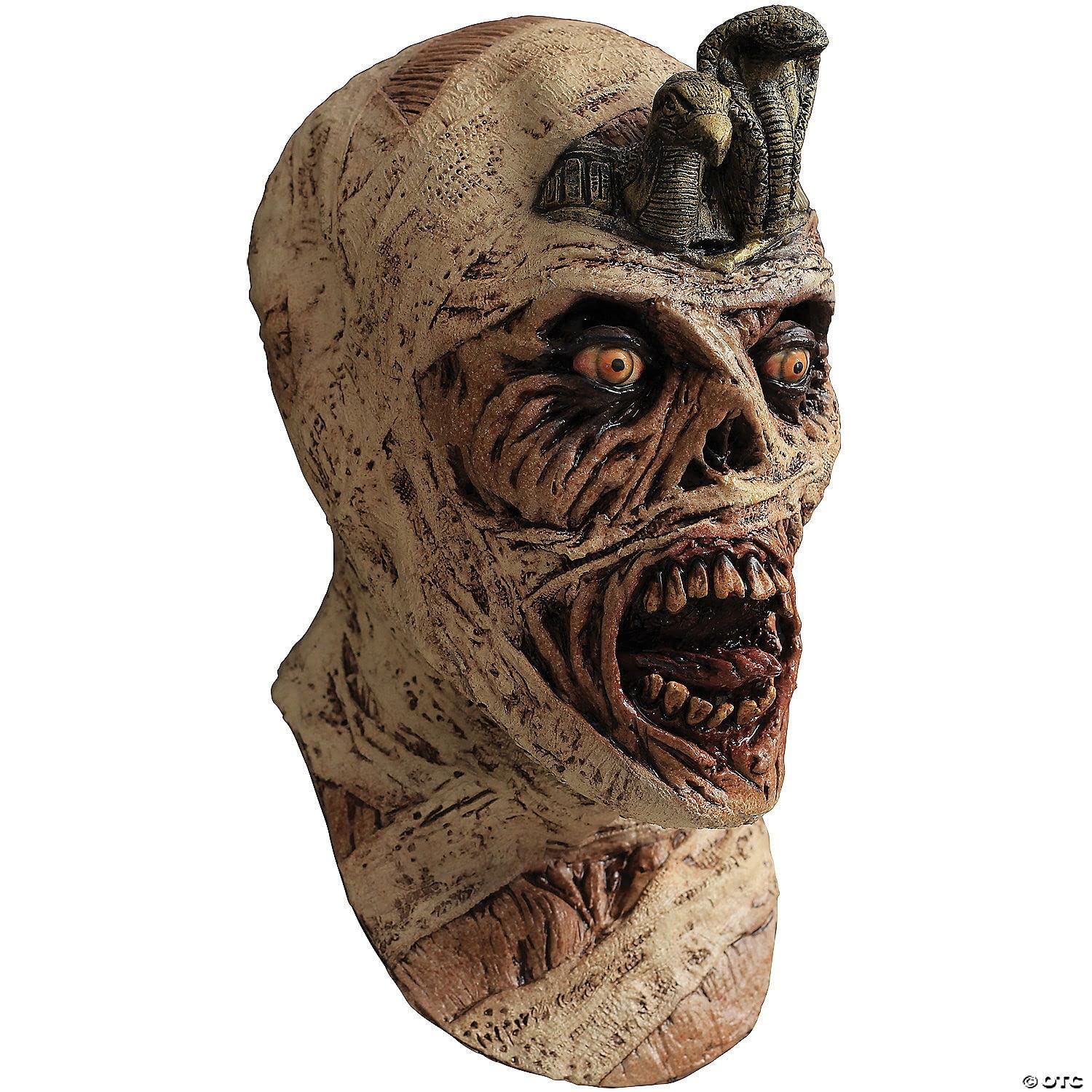 Cursed Mummy Scary Latex Halloween Horror Head and Neck Mask