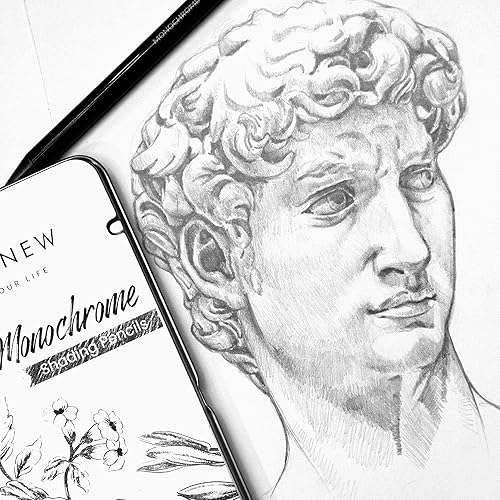 Miniatura 4 de Altenew Lápices de sombreado monocromáticos, 5 lápices de grafito sin madera para dibujar, dibujar, sombrear, lápices de arte 2H, HB, 4B, 6B, 10B