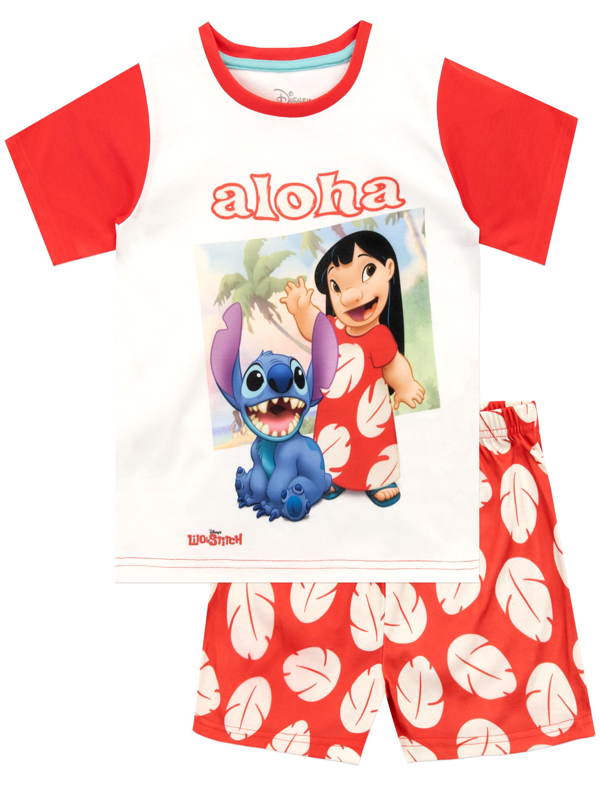 Disney Girls Lilo & Stitch Pyjamas Red Age 9 to 10 Years