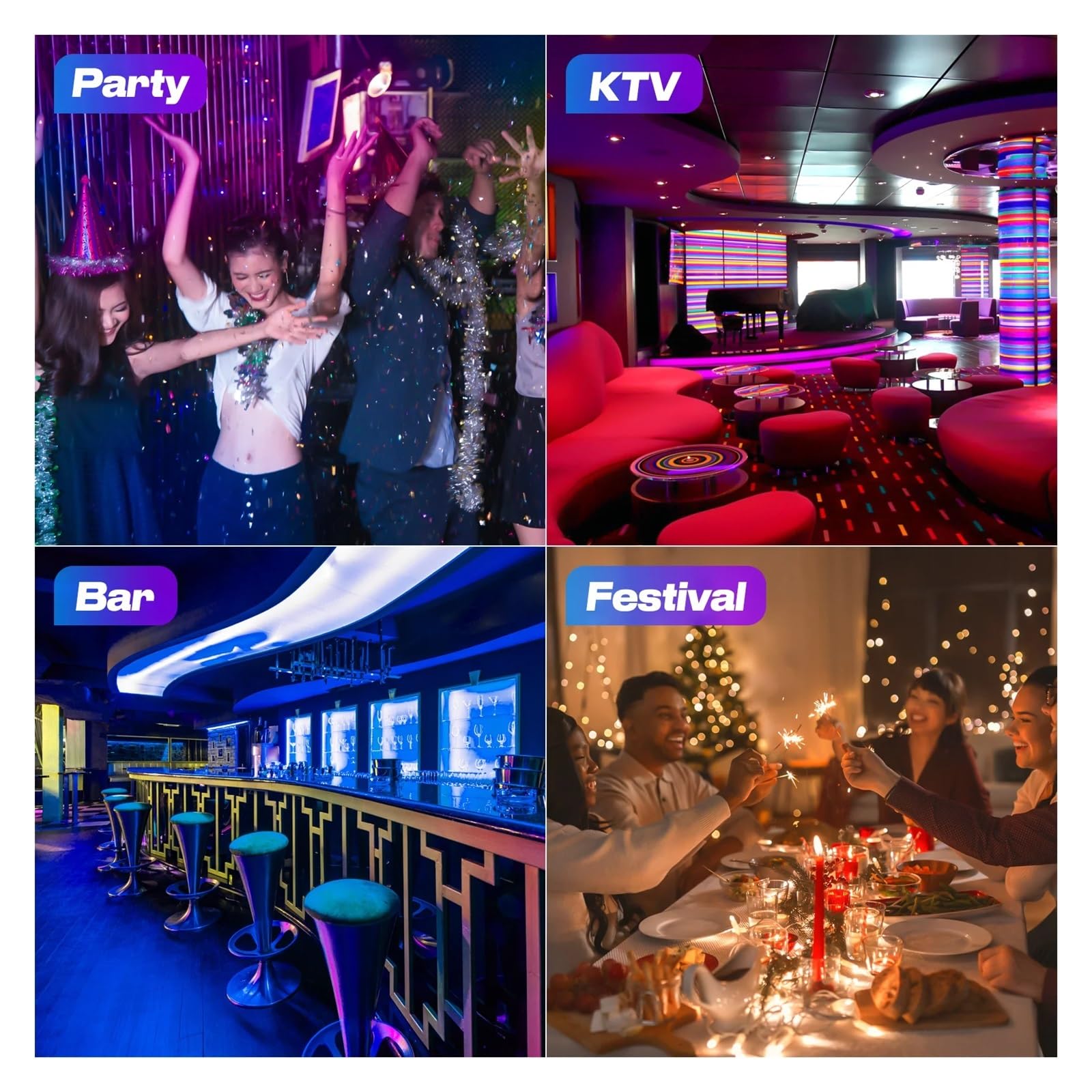 DJ-Lichtleiste, 2 Stück 250 W RGBW Wall Washer Licht, 10 x 25 W LED drehbarer Punktstrahl Moving Head Bühnenlichter for Party KTV Club Bar Hochzeit DJ