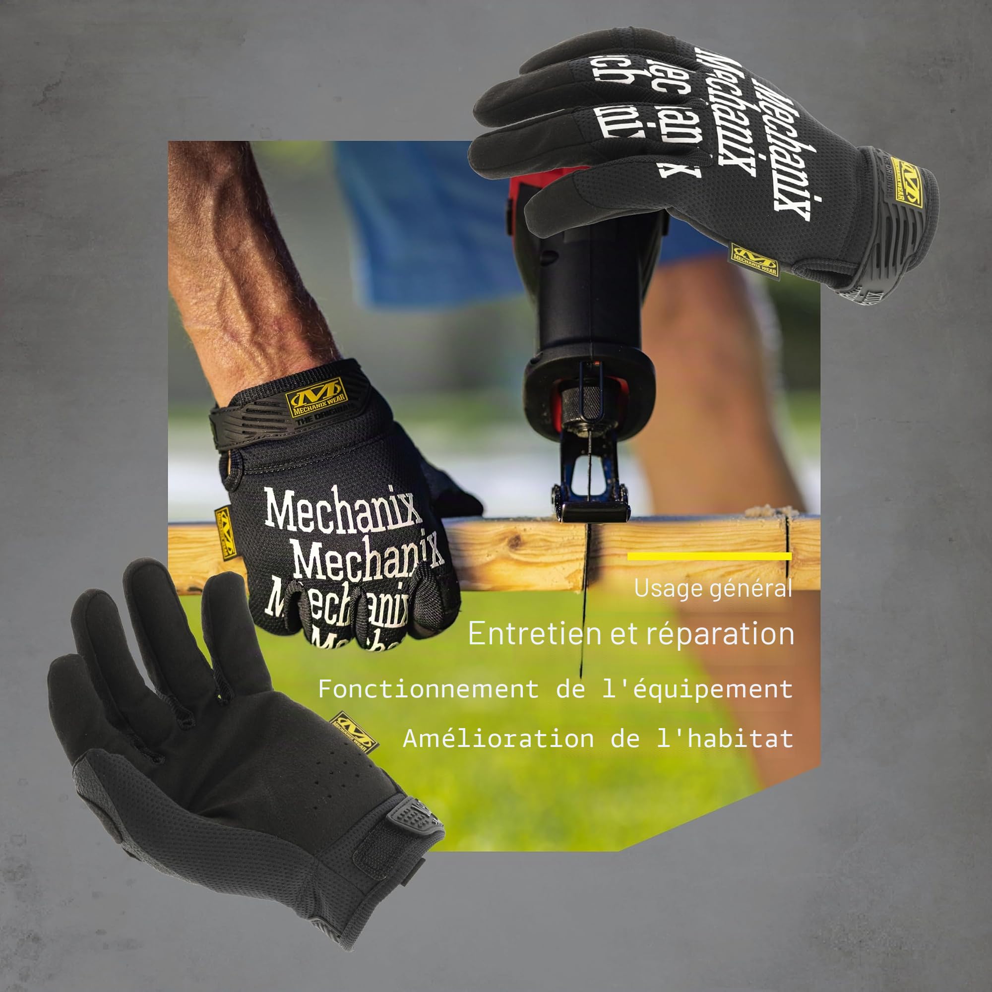 Mechanix Wear - Original Work Gants (X-Large, Noir)