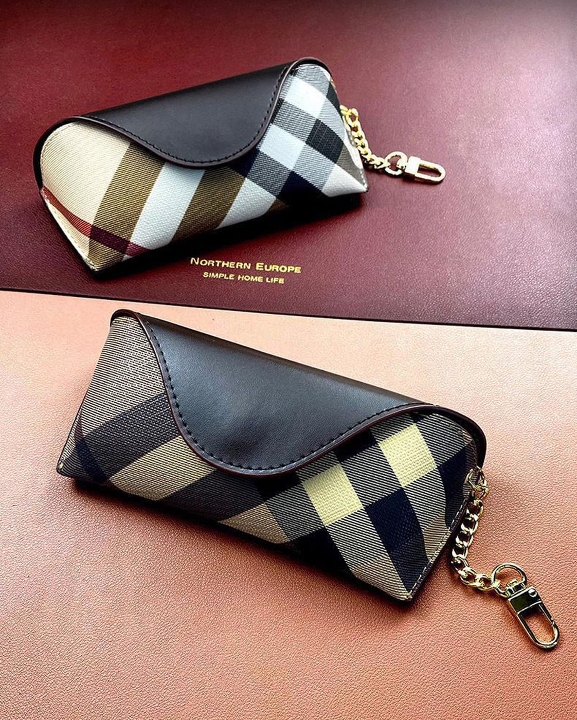 kytasryl Soft Leather Sunglasses Bag,Travel Sunglass Holder Eyeglass Case Portable Slim Sunglasses Pouch - Image 6