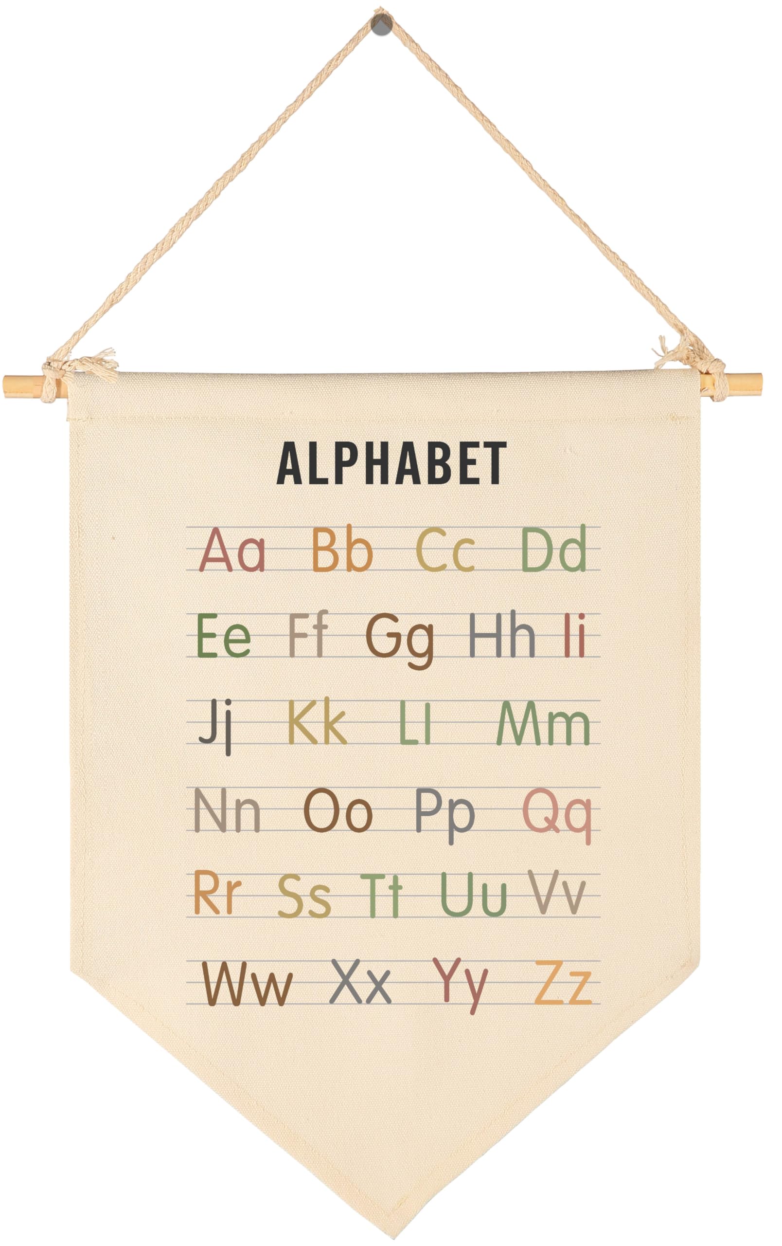 Classroom Wall Banner Decor-Teacher Supplies Gift-Inspirational Back to School Wall Educational Flag-Motivational Quote-Hanging Canvas Pennant Sign for Classroom-Alphabet ABC Educational