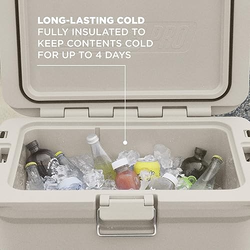 Miniatura 3 de Coleman Pro - Enfriador duro ultraligero de alta calidad de 45 cuartos de galón, aislamiento extragrueso que mantiene el hielo hasta 4 días, Desert