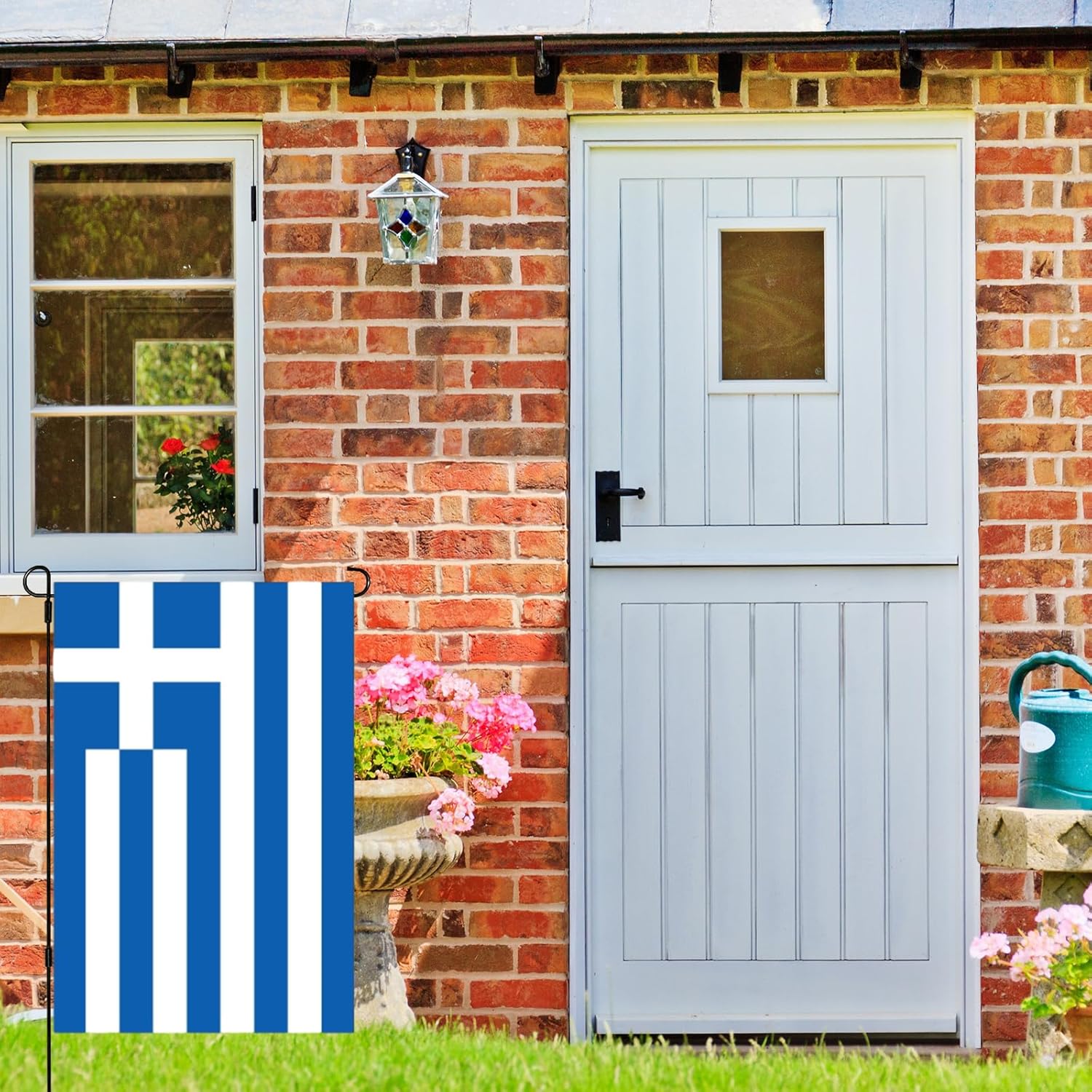 Greece Flag Small Mini Greek Garden Flags 12x18 Double Sided Weather Resistant Yard Flags for Outdoor Decor (Greece) - Image 6
