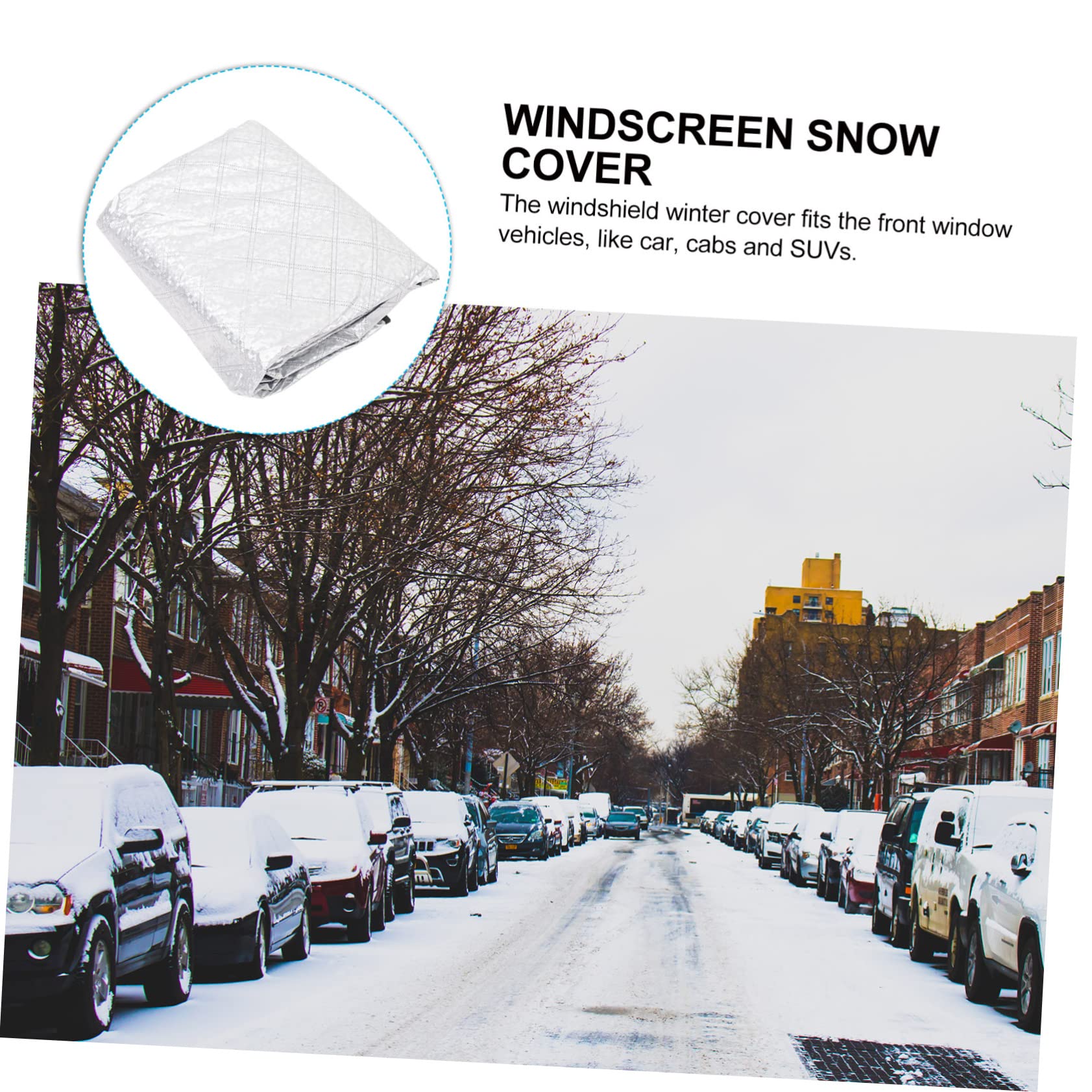PartyKindom bouclier de neige couverture de glace de pare-brise couverture de pare-brise anti-neige couverture de neige de pare-brise de voiture bouclier de fenêtre de véhicule tissu non tissé