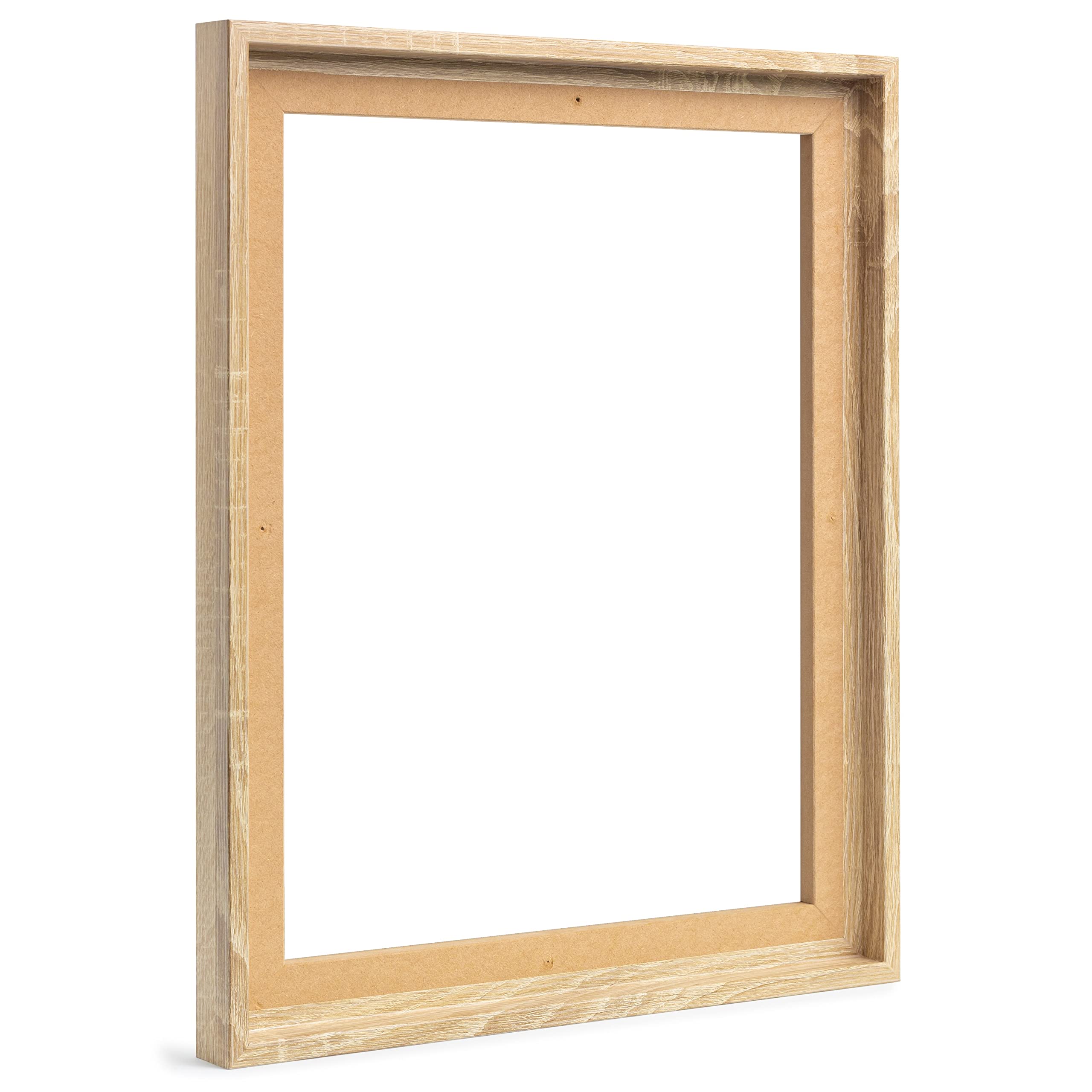 Ramka na zdjęcia pusta ramka na płótnie obrazy na blejtramie | format 61 x 91,5 cm o wyglądzie drewna Sonoma