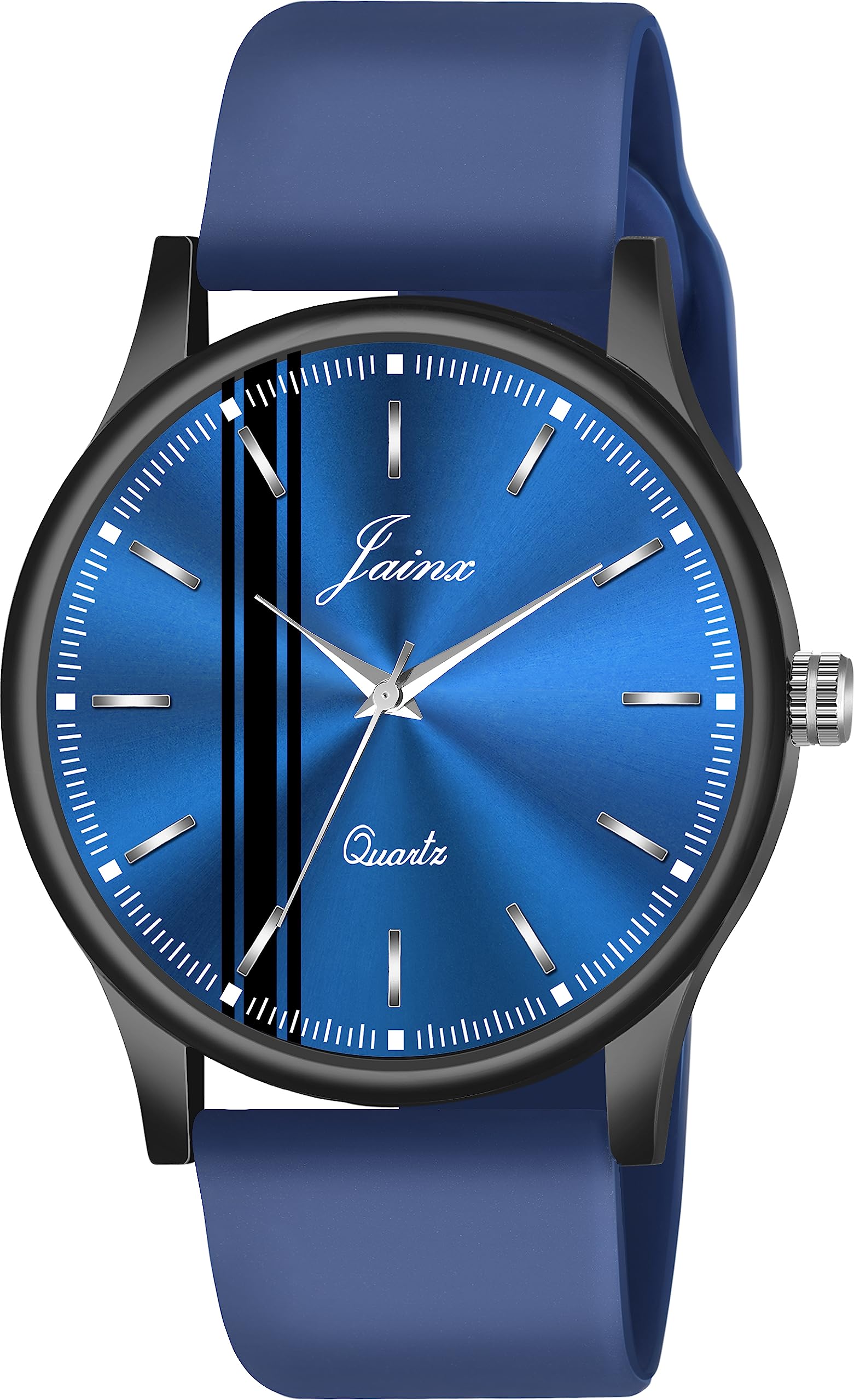 jainx Blue Silicone Strap Analog Wrist Watch for Men - JM7155 (B0C85C9LJL) Amazon Price History, Amazon Price Tracker