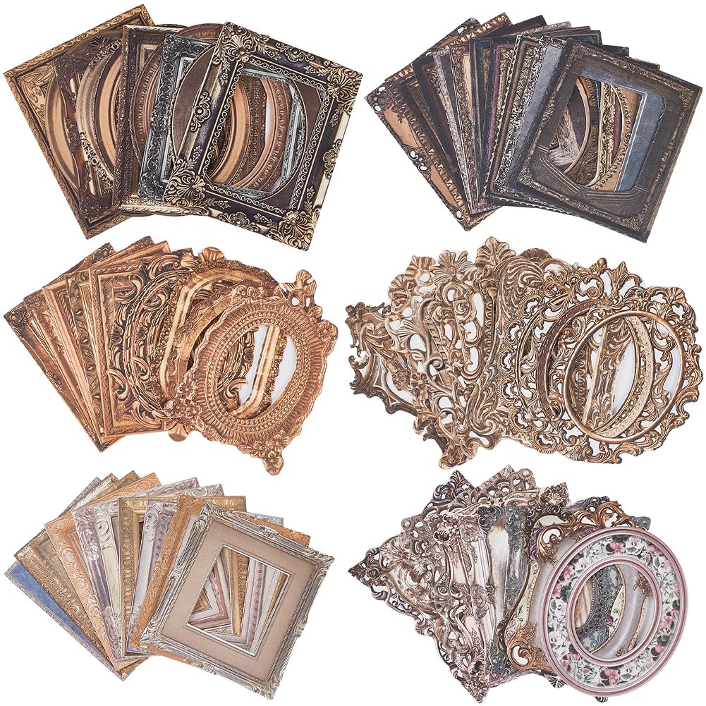 Cadres en papier pour scrapbooking vintage Lot de 180 stickers retro pour embellissement album
