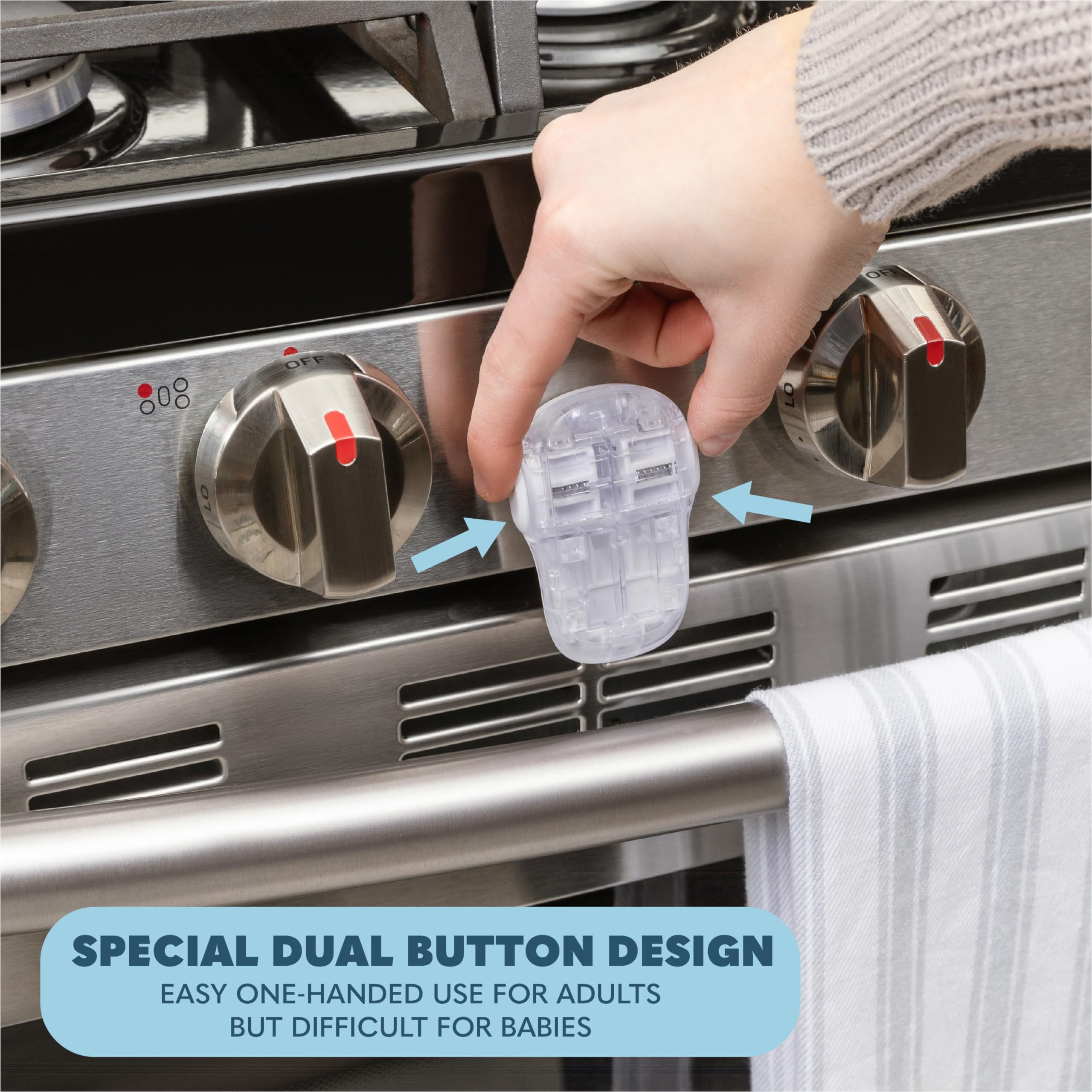 Todays Kids Cerradura resistente al calor para puerta de horno a prueba de bebés, seguridad para niños, productos de seguridad para bebés para el hogar a prueba de niños, adhesivo fuerte 3M, fácil