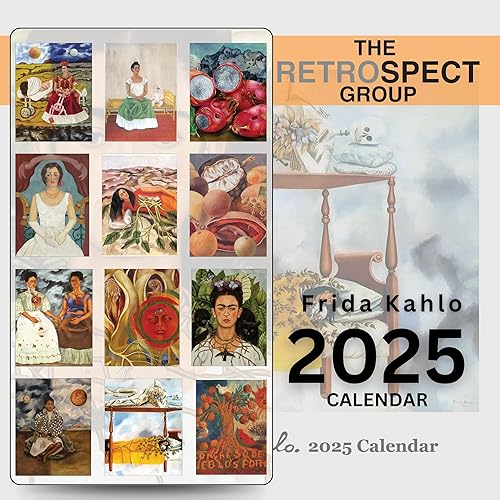 Frida Kahlo - Calendario de pared 2024 - Artista mexicana femenina de 12 x 12 pulgadas, arte moderno, surrealismo, cubismo y simbolismo, impreso en