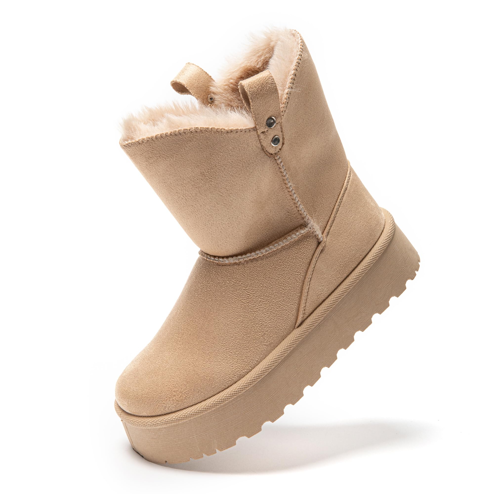 JOMIX Bottes de Neige Femme Bottines Fourrées Hiver Chaussure Classique Comfortable Chaude Douce
