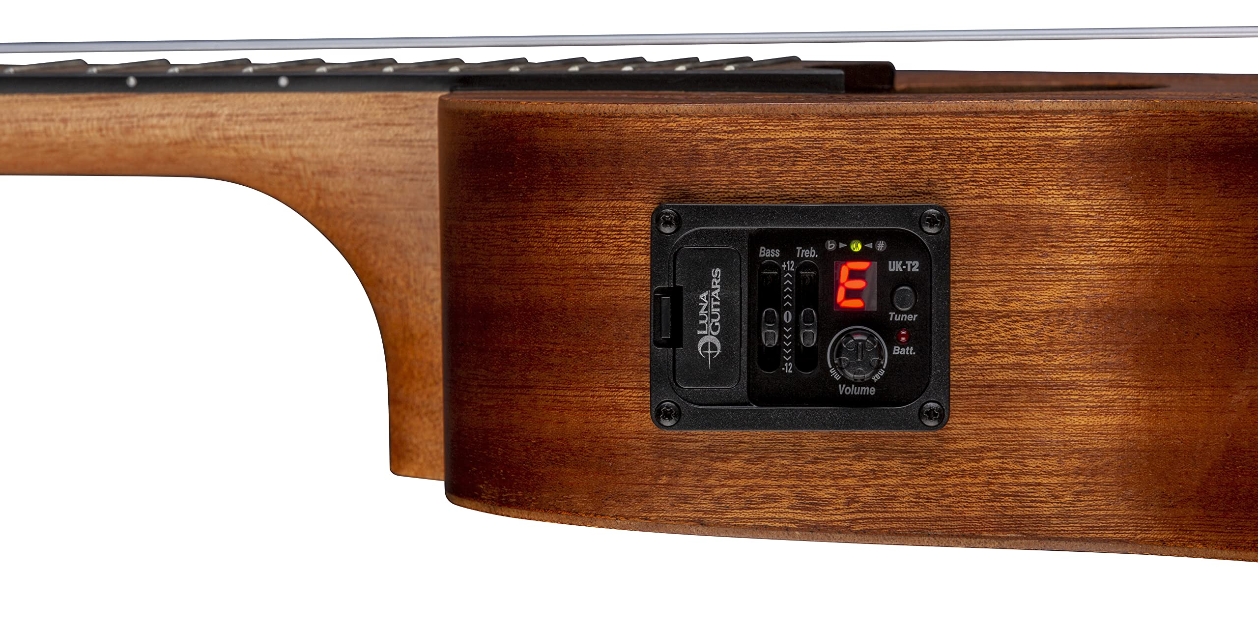 Luna, 4-String Henna Dragon Mahogany Tenor Ukulele with Preamp and Gigbag, Lleno (UKE Hen DRA MAH T) - Image 4