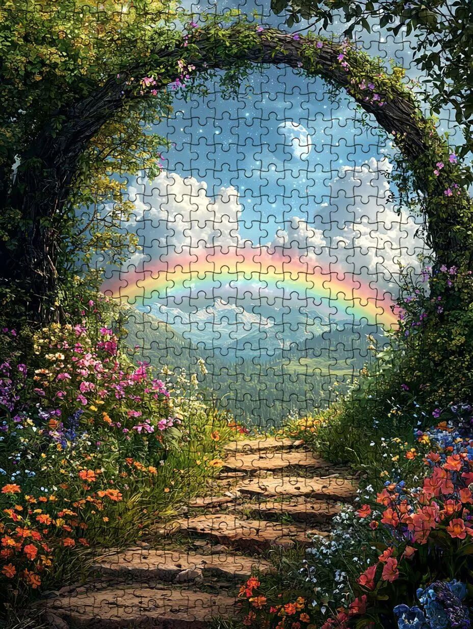 Puzzle 3000 elementów, puzzle dla dorosłych ogród zielone artystyczne puzzle, gra puzzli, drewniane układanki, niemożliwe klasyczne układanki, do gry edukacyjnej wyzwanie zabawki, układanki rodzinne