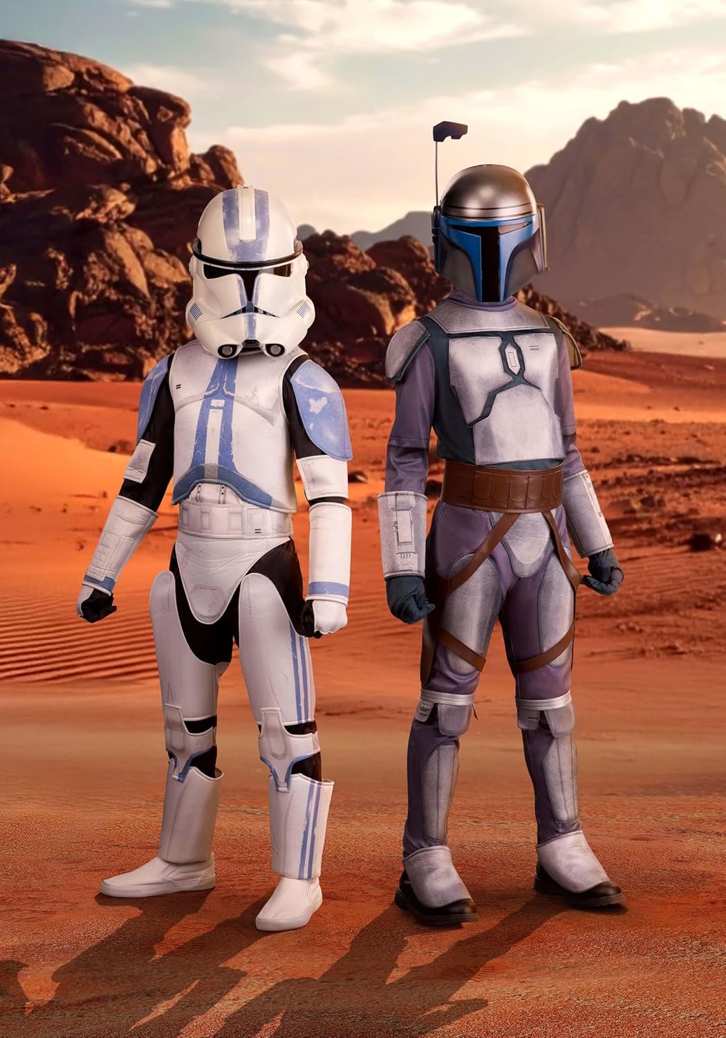 Deluxe Star Wars Clone Trooper Costume for Kid's - Jumpsuit, Armor, Hood, Gloves & Mask - Boy's Star Wars Halloween Outfit - Image 4