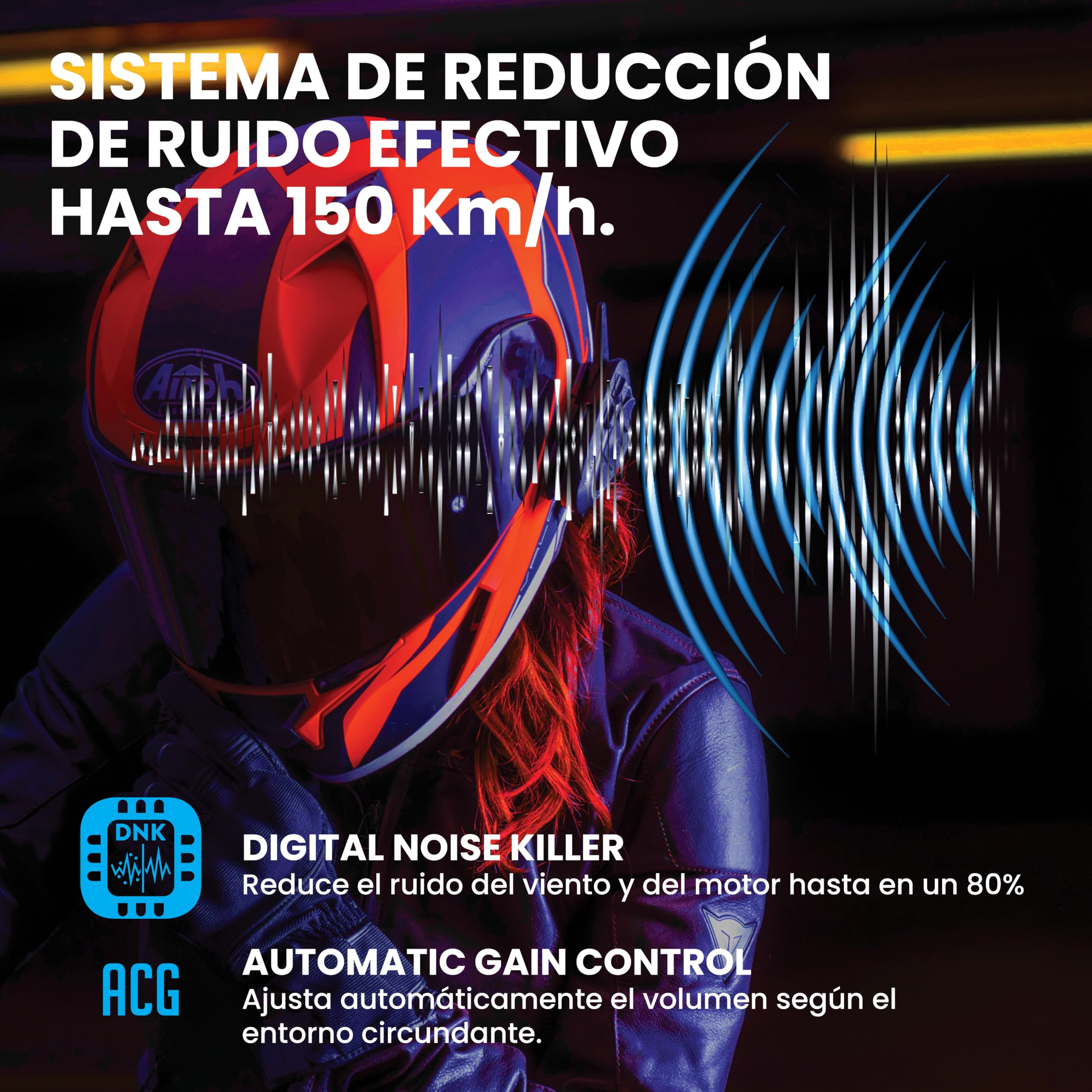 Midland BTX2 Pro S LR Single Intercomunicador Bluetooth para Moto | IPX6 Waterproof, Supresión de Ruido, Hasta 8 Personas, Batería 23h, Alcance 1.6Km