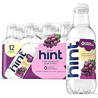 Vista 1 de Hint - Agua embotellada con infusión de frutas, agua saborizada sin azúcar con cero calorías, sabor natural a uva y sin edulcorantes artificiales