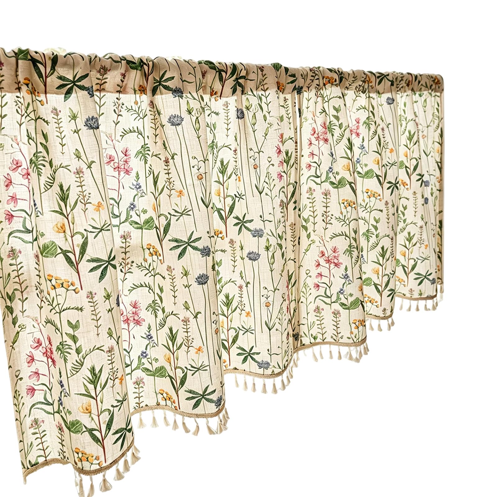 Whoasyst Charm Floral Pattern Polyester Curtain Ideal for Enhancing Room Aesthetic Washable Curtain Panel