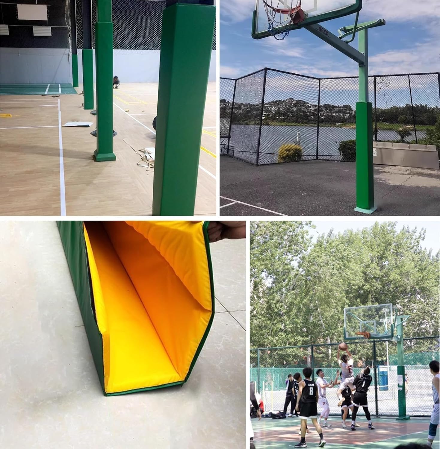 Pole Padding Square Pole Padding Wrap Around, 3"x3" 3.5"x3.5" 4"x4" 9.5"x9.5" Basketball Pole Padding Outdoor, Pole Protector Cover for Basement Playground(Red 5"x5"/12.7x12.7cm)