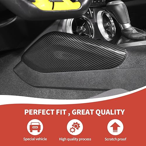 Miniatura 4 de Cubierta del panel lateral de la palanca de cambios compatible con Chevrolet Chevy Camaro 2016-2023 accesorios interiores de fibra de carbono