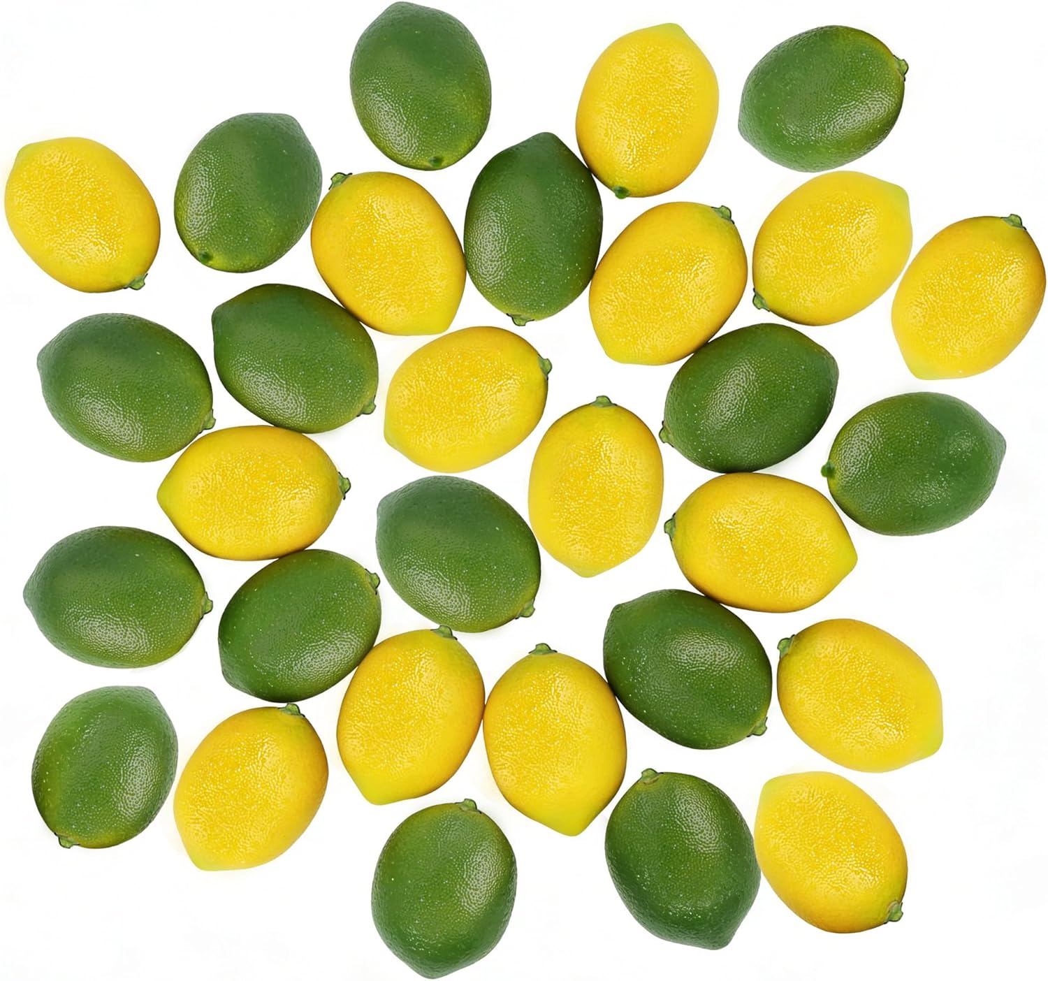 Toopify 30PCS Fake Lemons, Yellow Green Artificial Lemons, Matte Fruit Decor for Kitchen Fruit Bowl Large Table Centerpiece & Photography