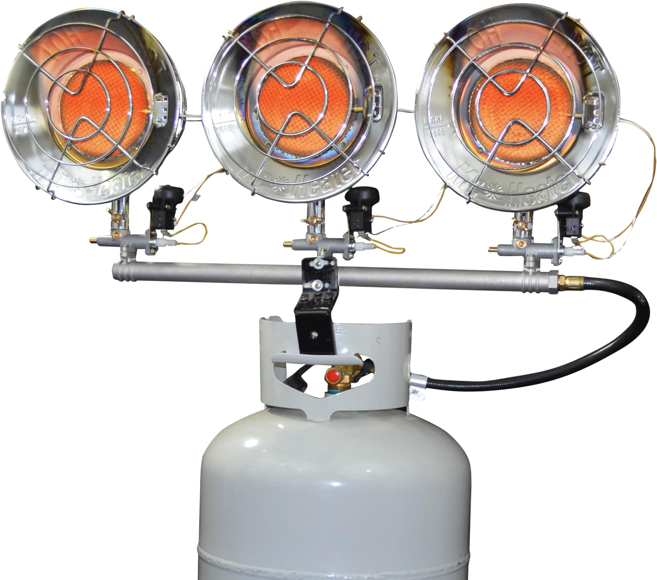 Mr. Heater F242915 MH45T Triple Tank Top Heater, 10000 to 45000 BTU/Hr,Chrome