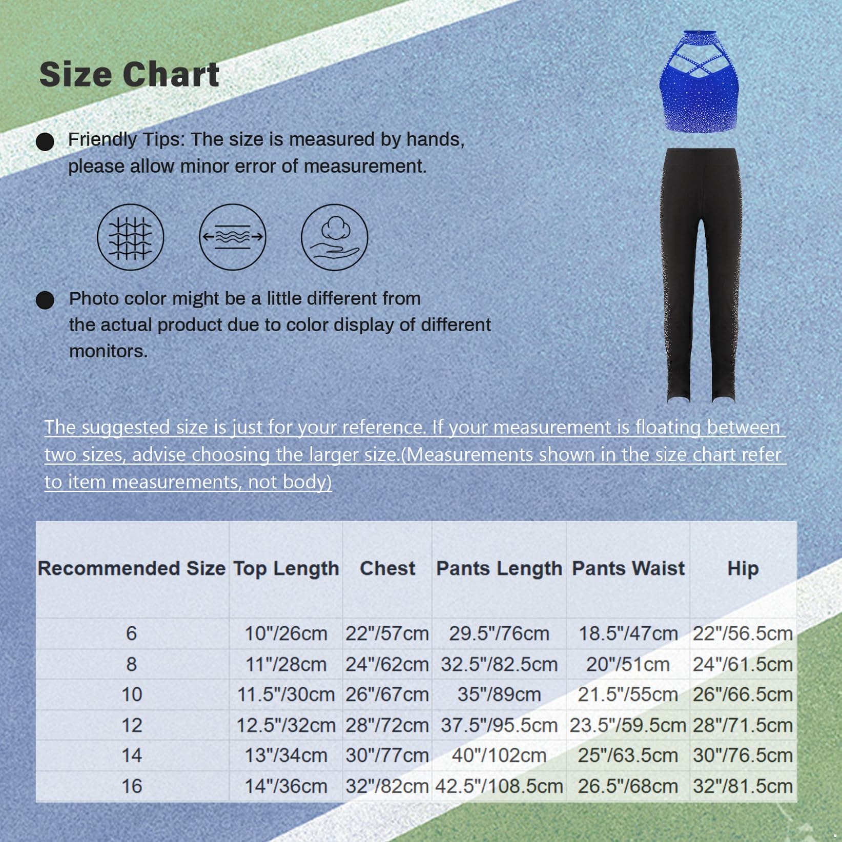 Mufeng Ragazze 2Pz Vestiti Danza Classica Bambina Tuta da Ginnastica Artistica Crop Top Canotta + Pantaloni Sportivi Leggings Abito da Pattinaggio Artistico