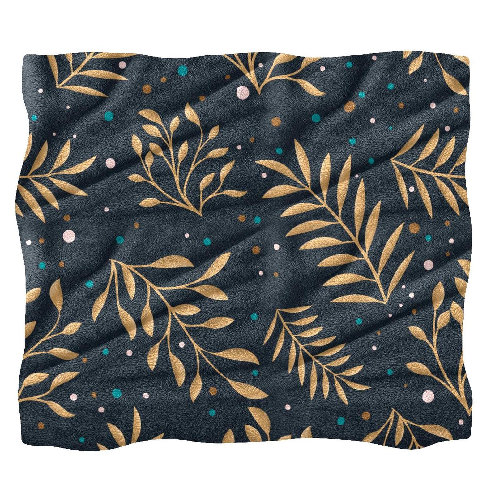 Couverture douce et confortable en polaire jeté de lit floral anti-froid