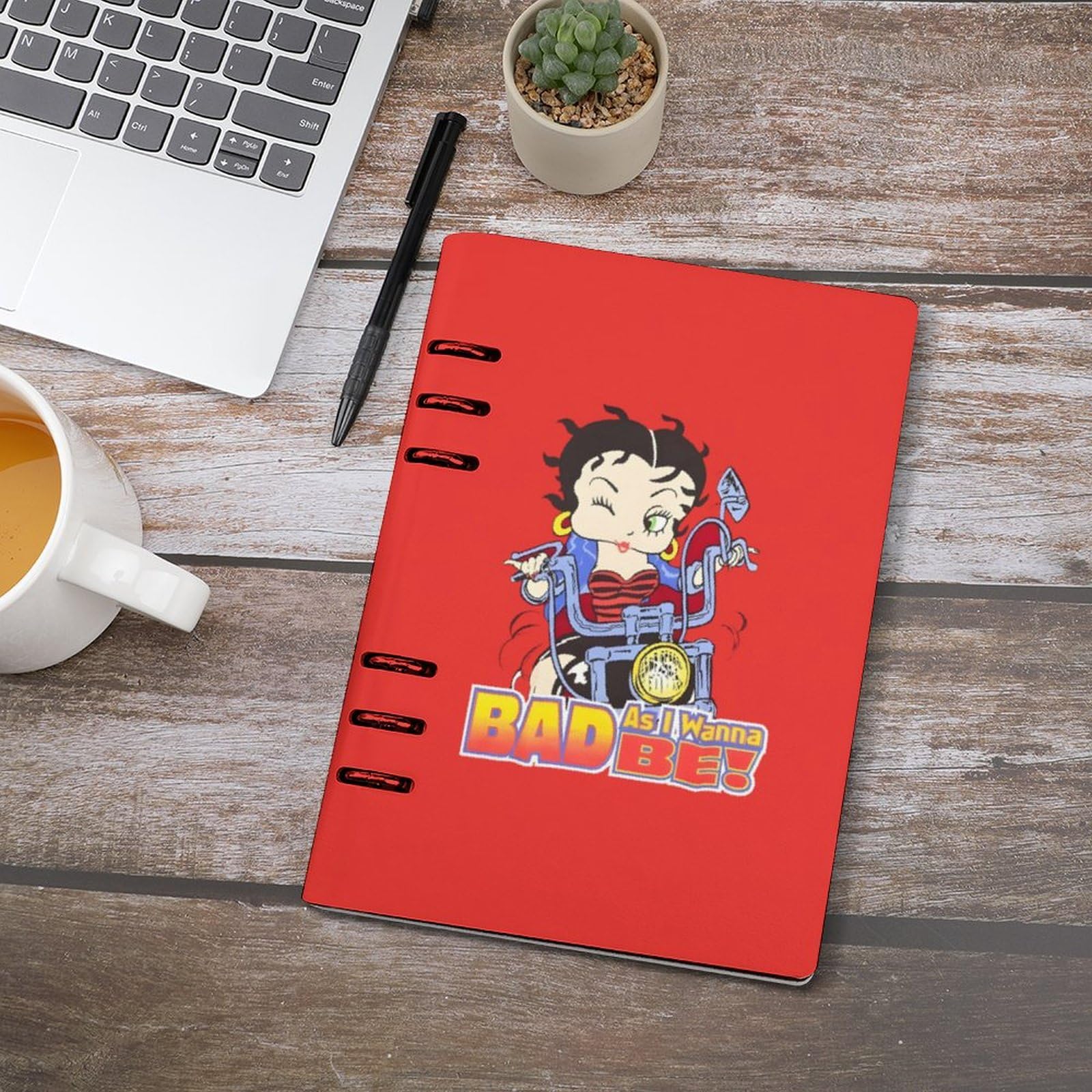 Amazon.co.jp: ベティちゃん システム手帳 PU ノートメモ帳 バインダー