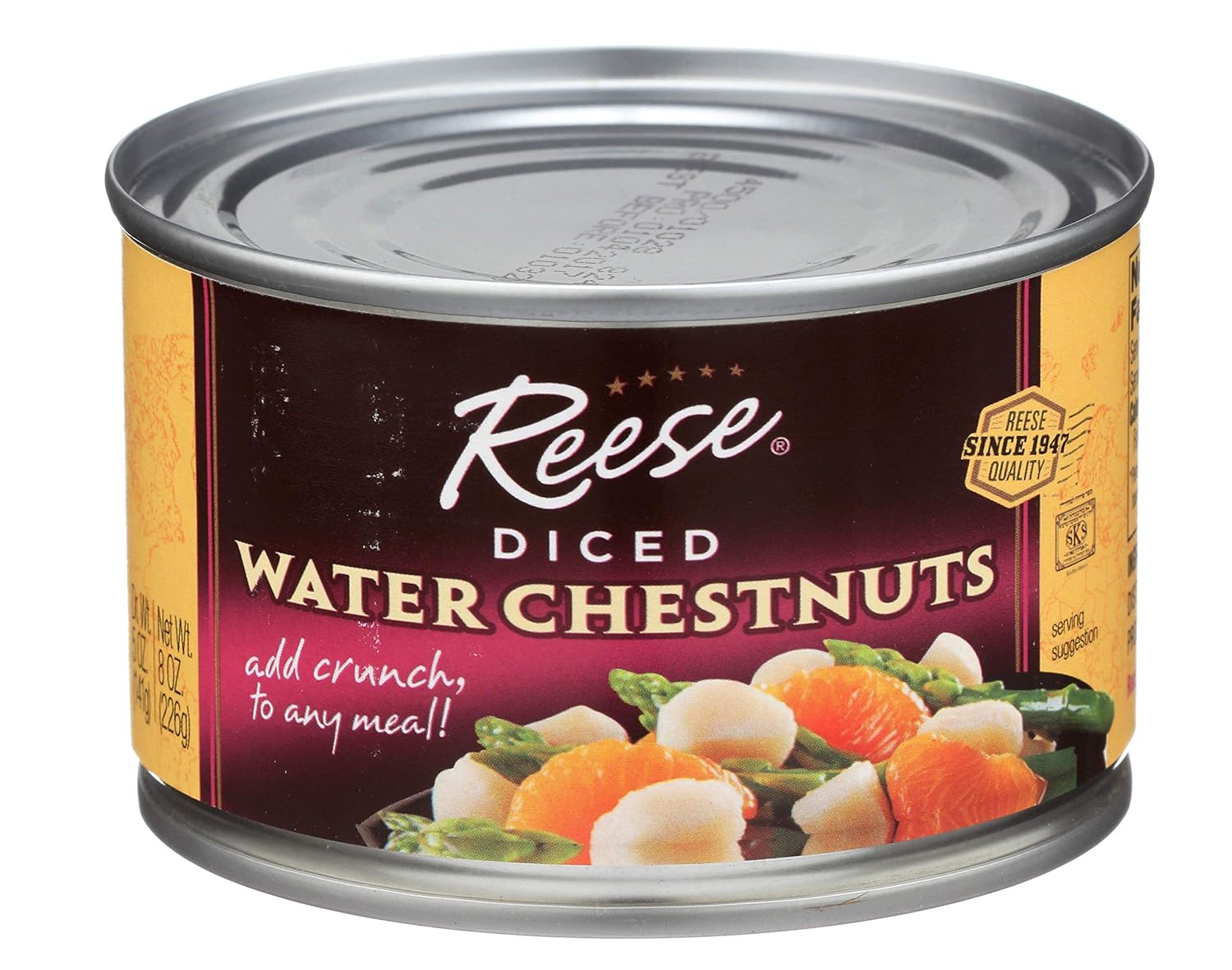 Reese Diced Waterchestnuts, 8-ounces (Pack of24)
