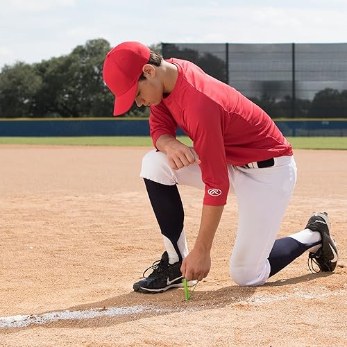 Miniatura 4 de Champion Sports Enchufe de base de anclaje de béisbol de goma negra con vástago óptico fácil de ver y cuerda