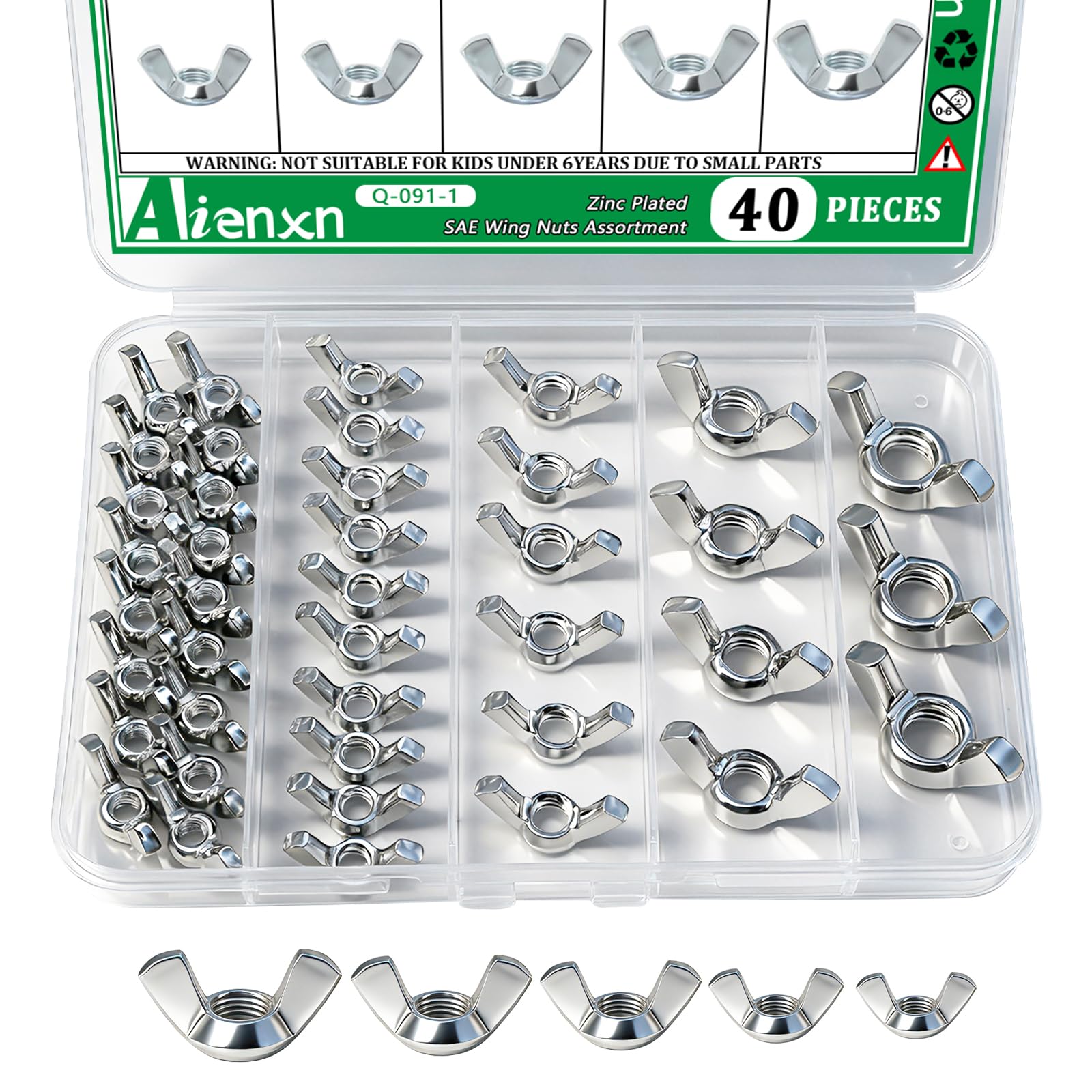Wing Nut Assortment Kit - 40PCS -1